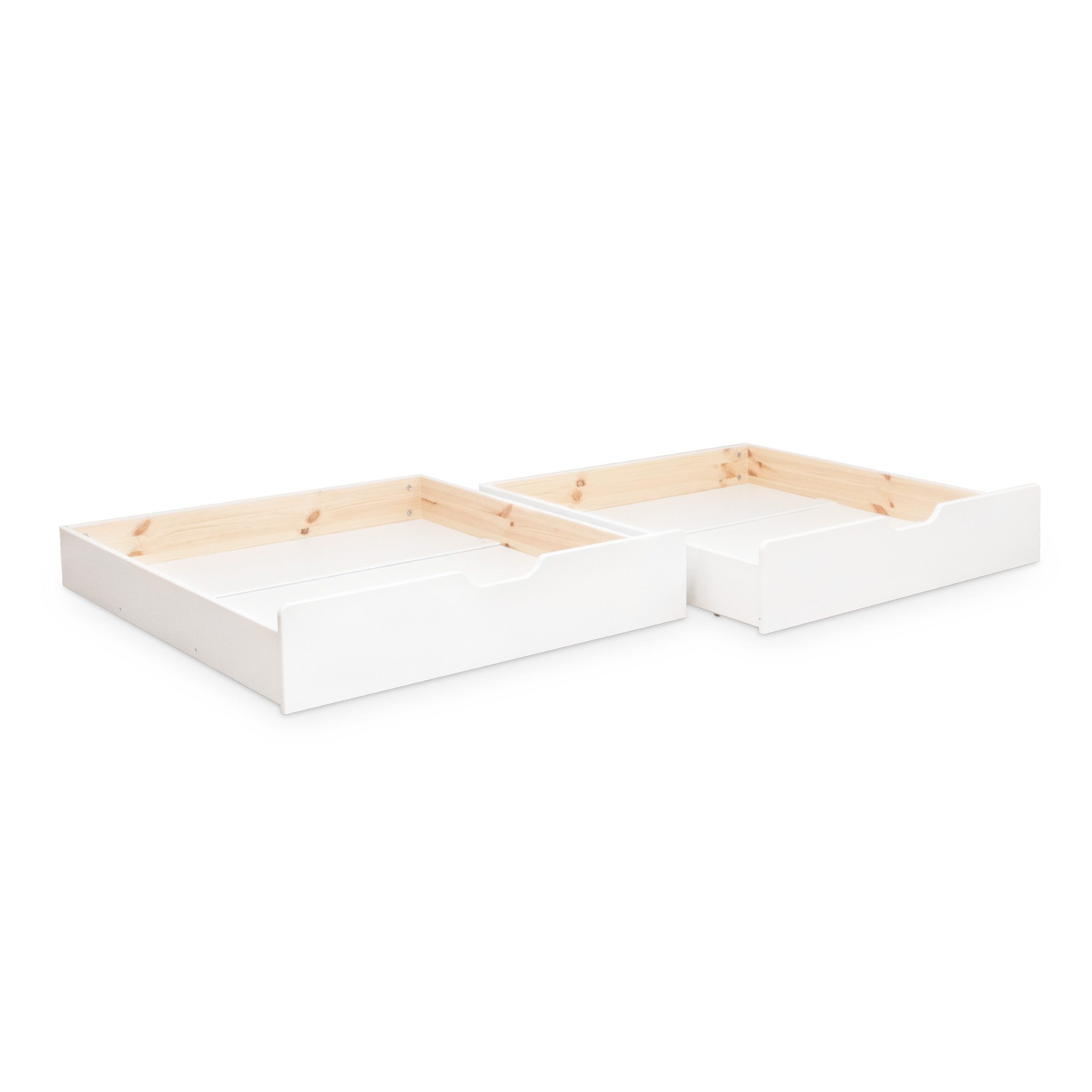 Ehrenkind Hausbett Panorama Hausbett Lille aus massivem Kiefernholz (Doppelschublade, FSC®-zertifiziert), höhenverstellbar