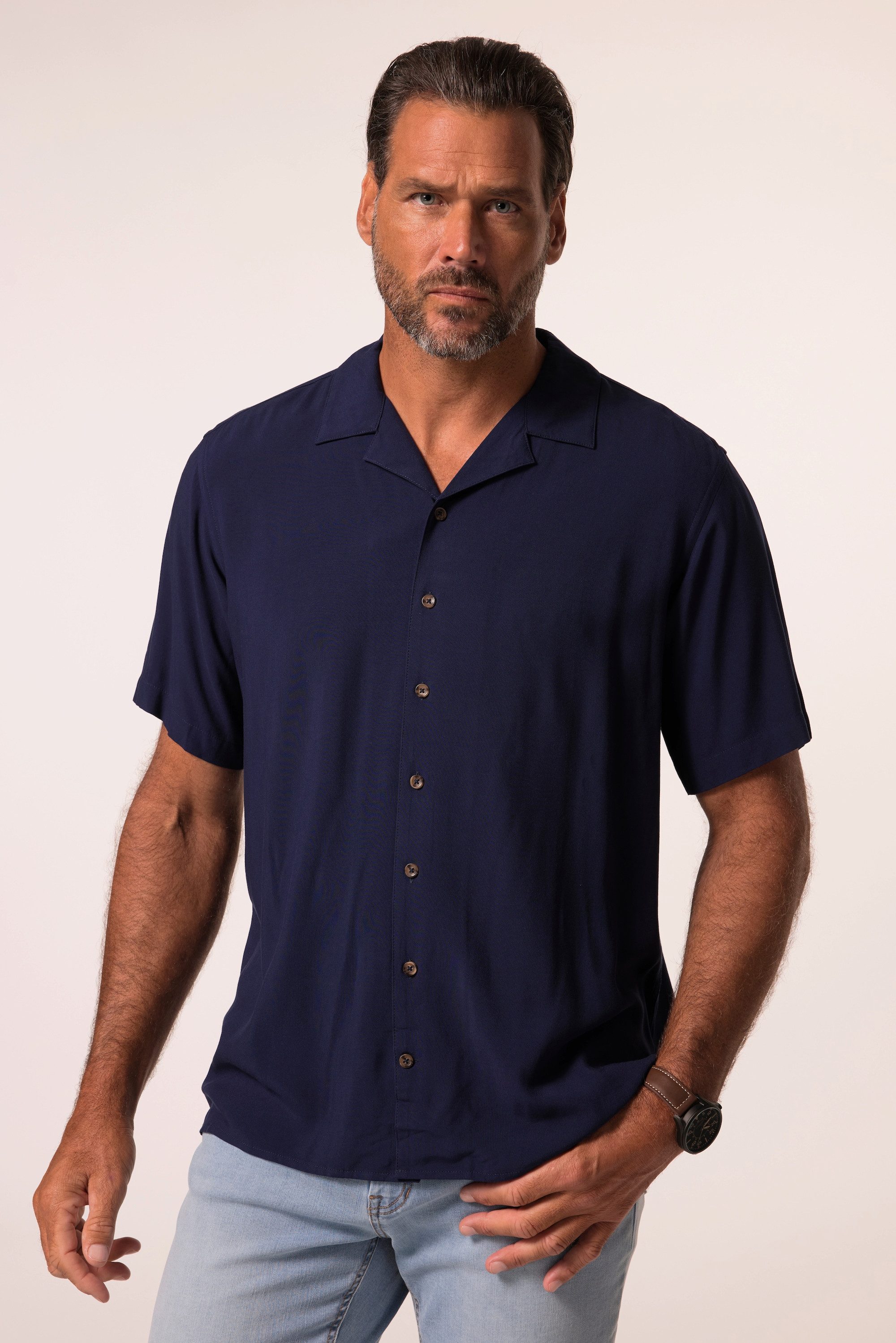 Kurzarmhemd JP 1880 Hemd Halbarm Cuba-Kragen Cuba Fit bis 8 XL