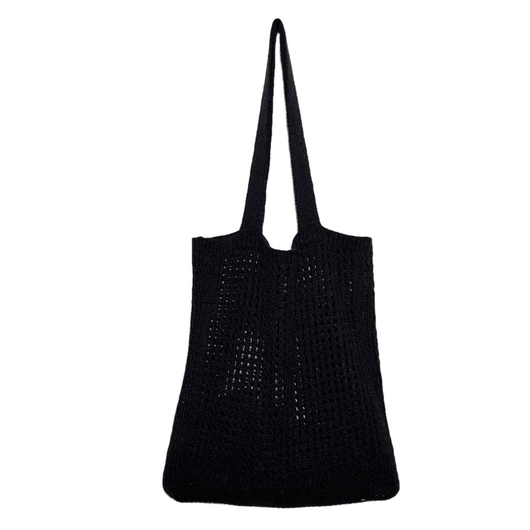 nsihing Strandtasche Damen Sommer Boho, Gestrickte Tasche Beach Bag Netz Strandbeutel (Häkeltasche Mesh Gehäkelt Handtasche, Tote Bag), Netztasche Umhängetasche Sommertaschen für Reisen, Alltag