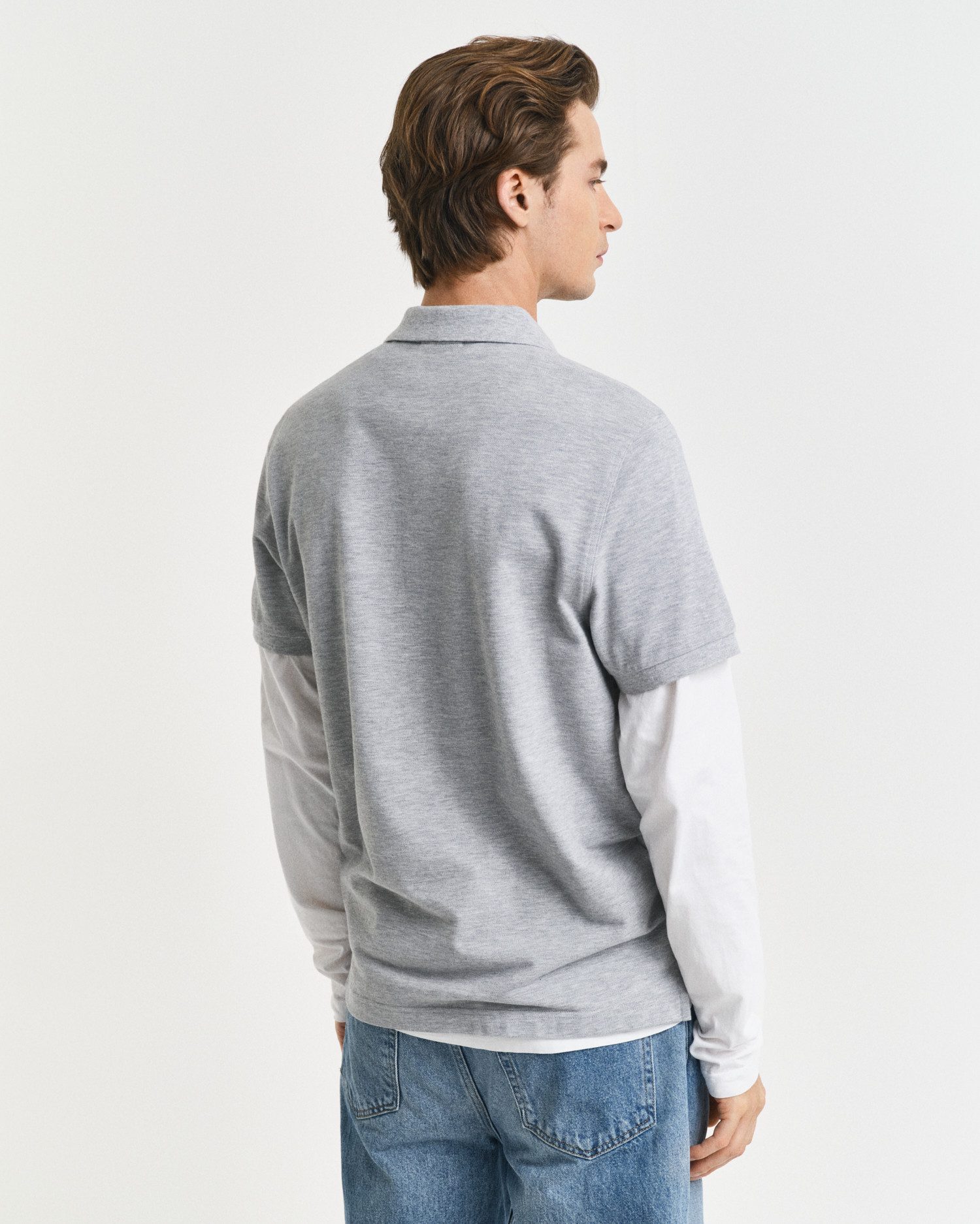 Gant Poloshirt REG SHIELD SS PIQUE POLO mit Logo und Flachstrickkragen 100% Baumwolle Pique