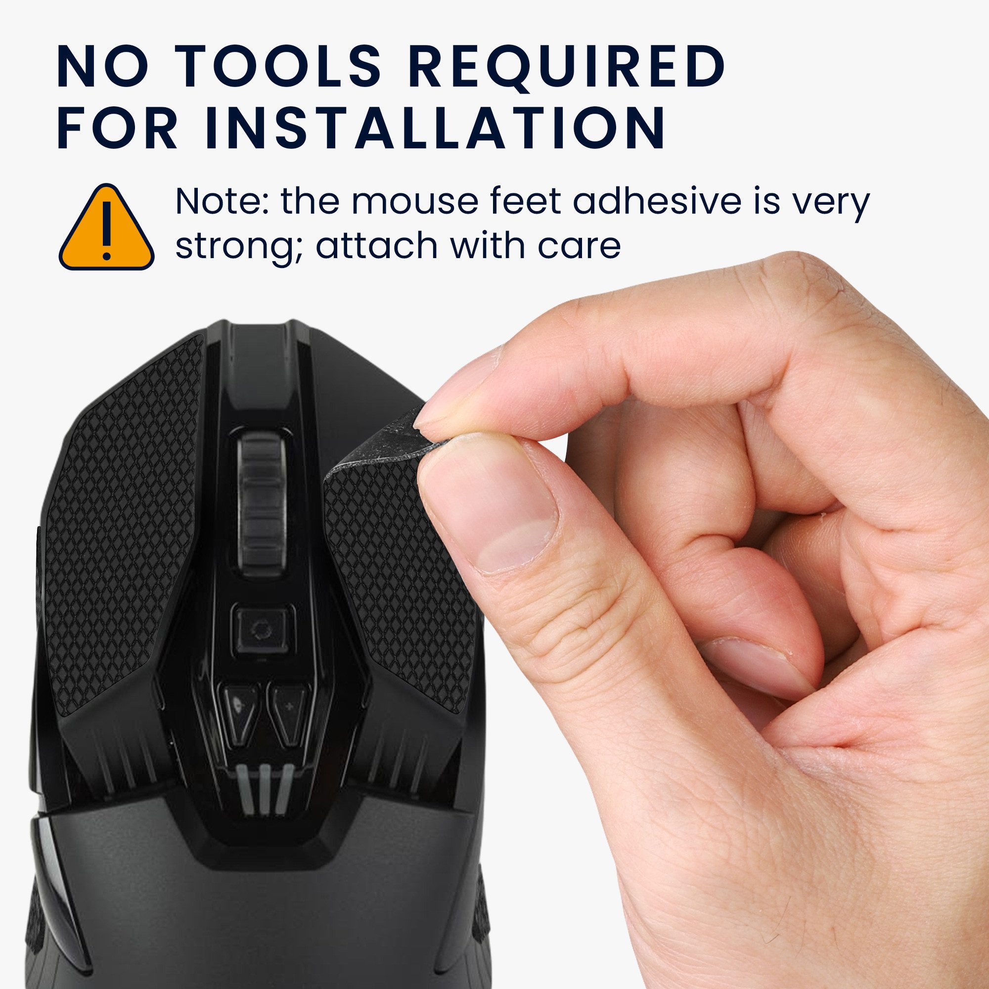 kwmobile Mausfüße Gaming Maus Grip Tape für Logitech G903 / G900 (1-St), Maus Rutschfestes Griffband für PC Maus Schwarz