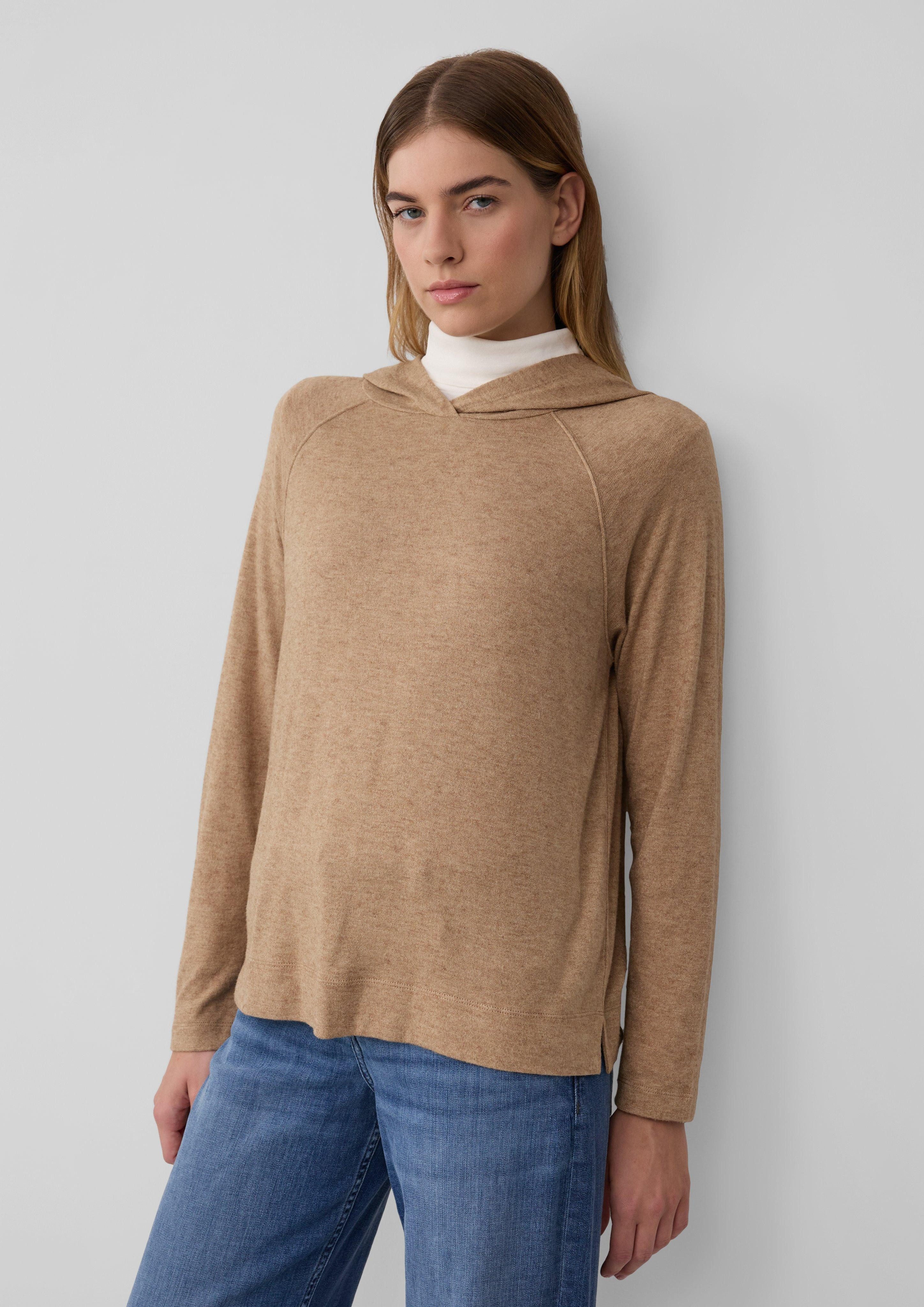 s.Oliver Langarmshirt Meliertes Longsleeve aus Stretchjersey günstig online kaufen