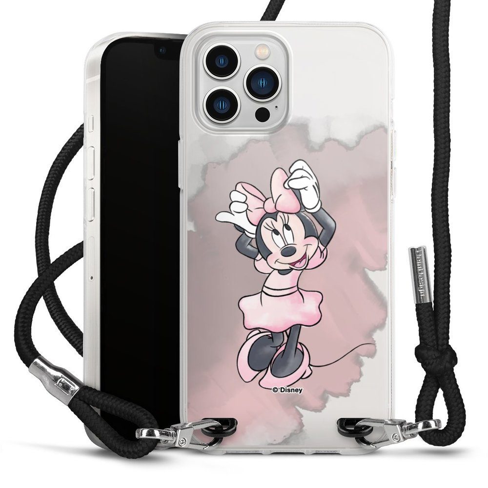 DeinDesign Handyhülle Mickey & Minnie Mouse Disney Motiv ohne Hintergrund, Apple iPhone 13 Pro Max Handykette Hülle mit Band Case zum Umhängen