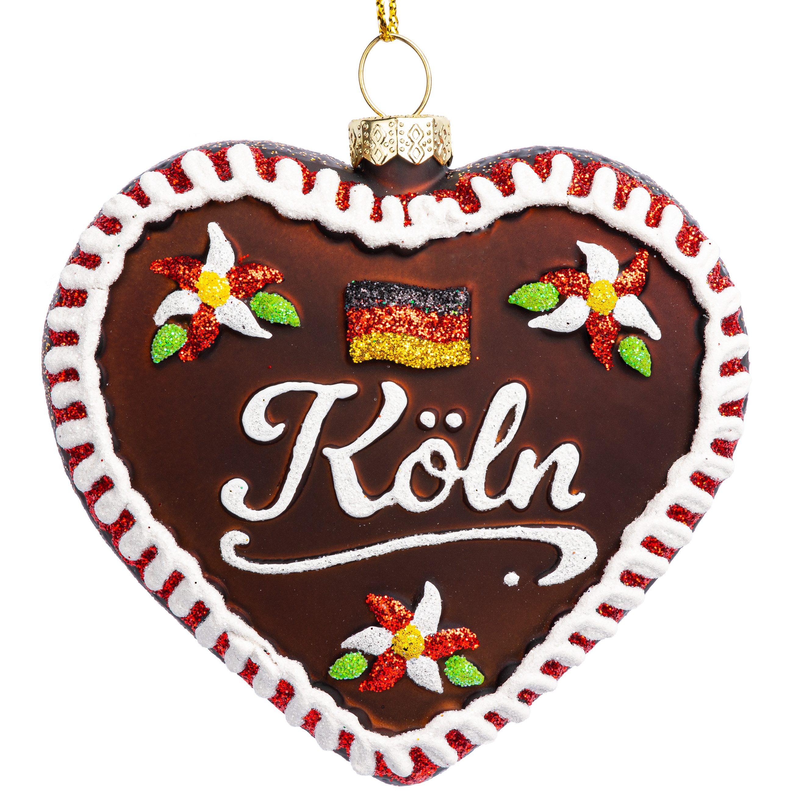 SIKORA Weihnachtsbaumkugel Lebkuchenherz Besondere Weihnachtskugel Glas Anh günstig online kaufen