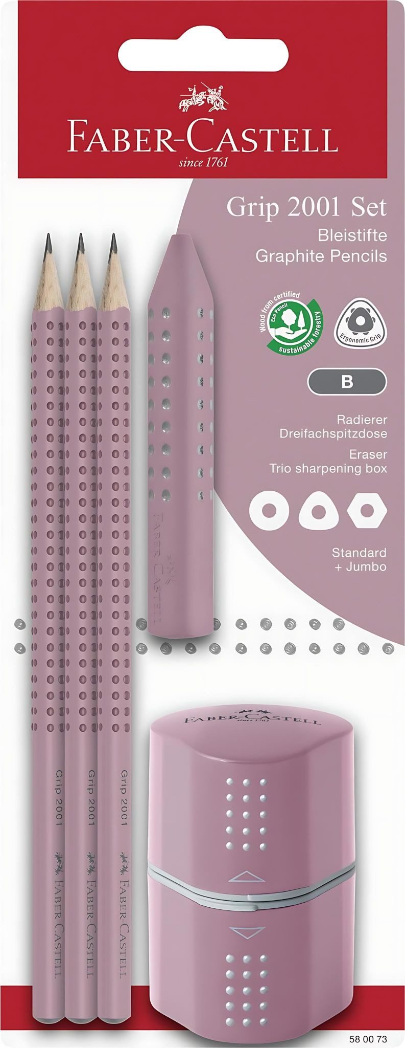 Faber-Castell Bleistift Faber Castell Bleistift Grip 2001 B rose shadows