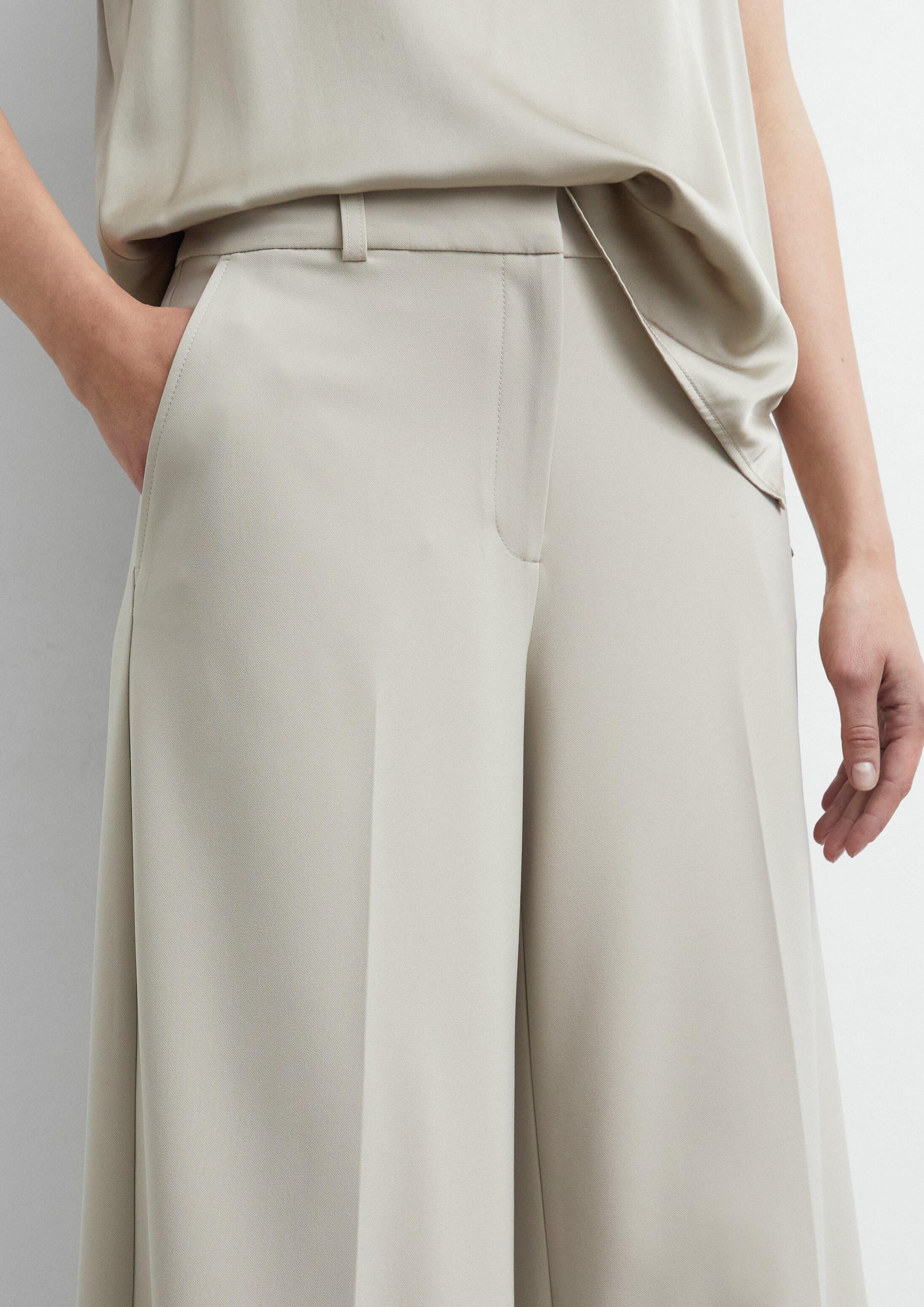 comma Chinos Hose Fließende Wide-Leg-Hose – Bild 4 von 5