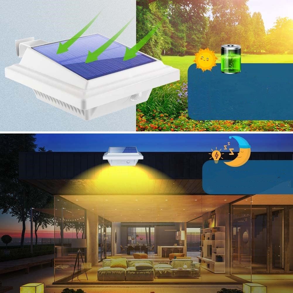 6Stück für Solarleuchte KEENZO LED Dachrinnenleuchte Dachrinnen Warmweiß 40LEDs Außenbereich, den