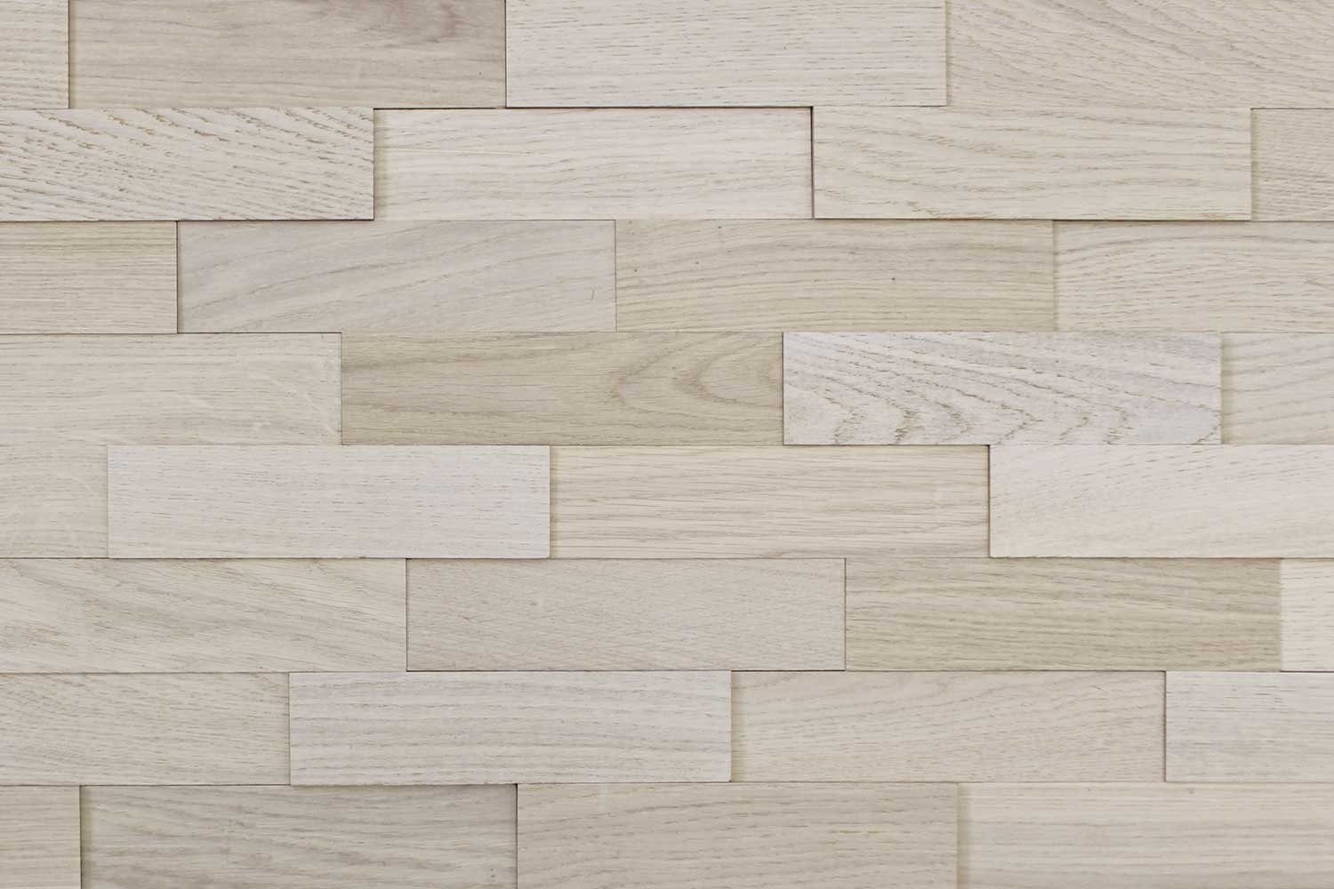 Wodewa Wandpaneel Echtholz Eiche arctic - Serie 200, BxL: 5,00x20,00 cm, 0,01 qm, (Set, 100-tlg) zur Decken- und Wandmontage geeignet, Farbe hellbraun, 3D-Optik