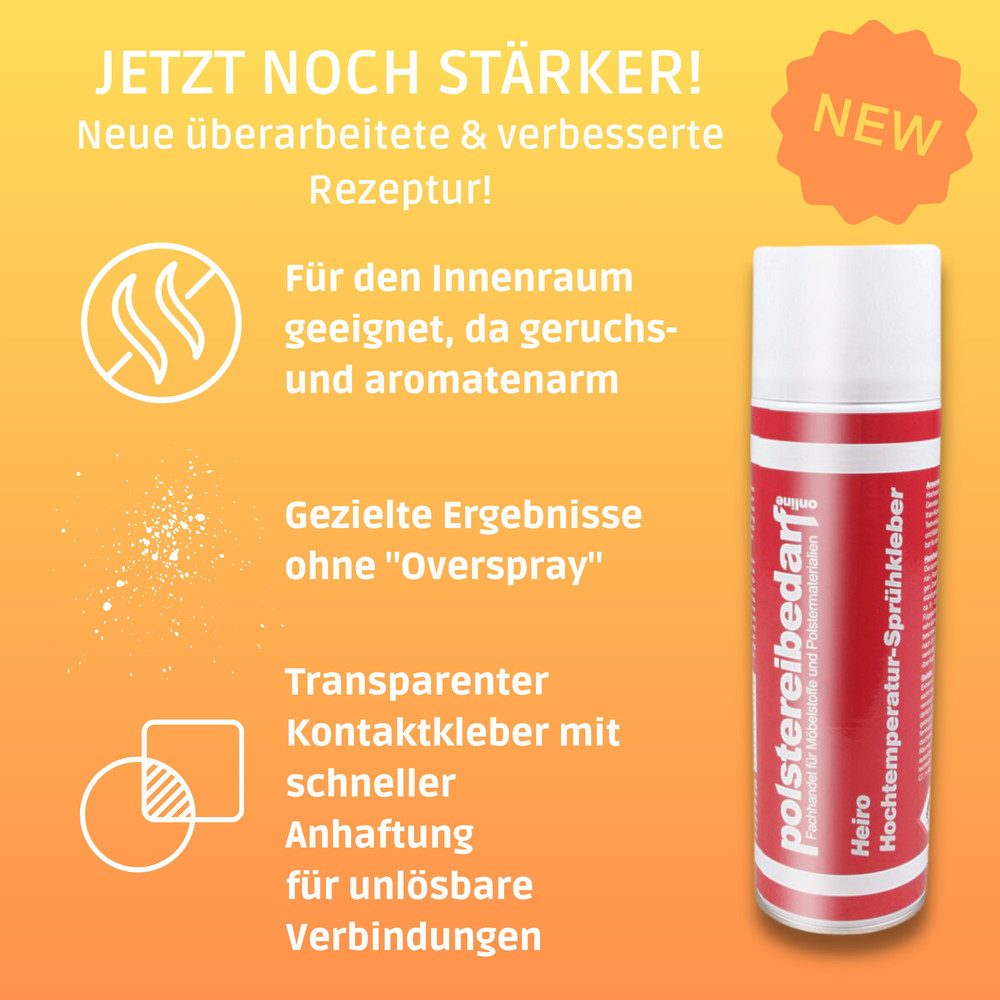 Heiro Sprühkleber Heiro Hochtemperatur Sprühkleber Rot 500 ml günstig online kaufen