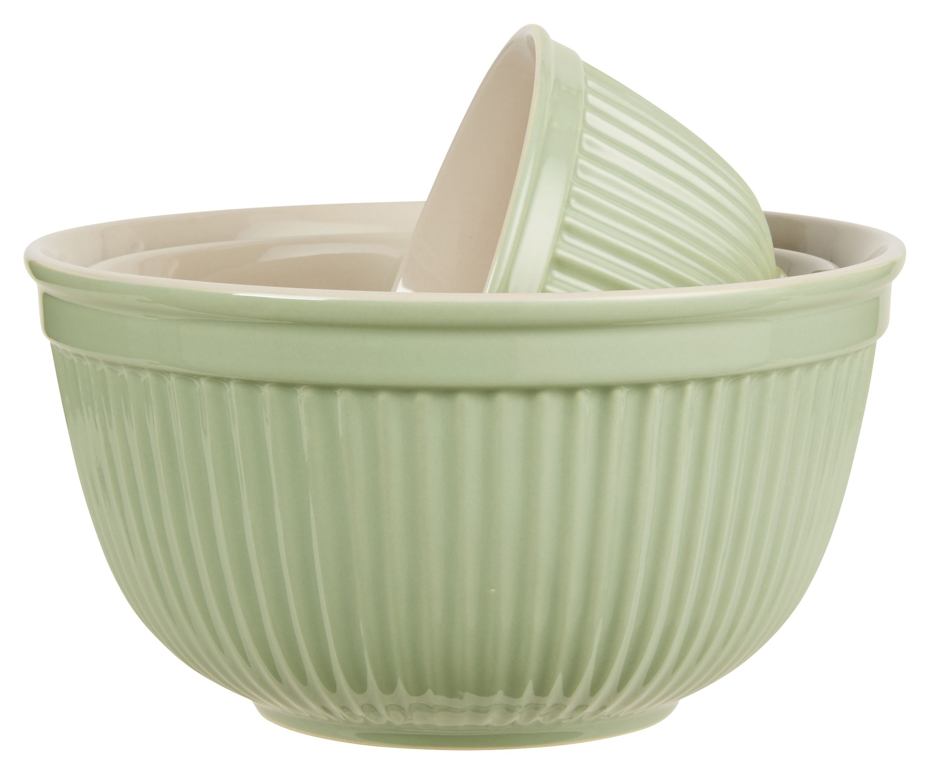 Schüssel 3er Schüssel Set Schüsselsatz Keramik Mynte Wasabi Grün Ib Laursen