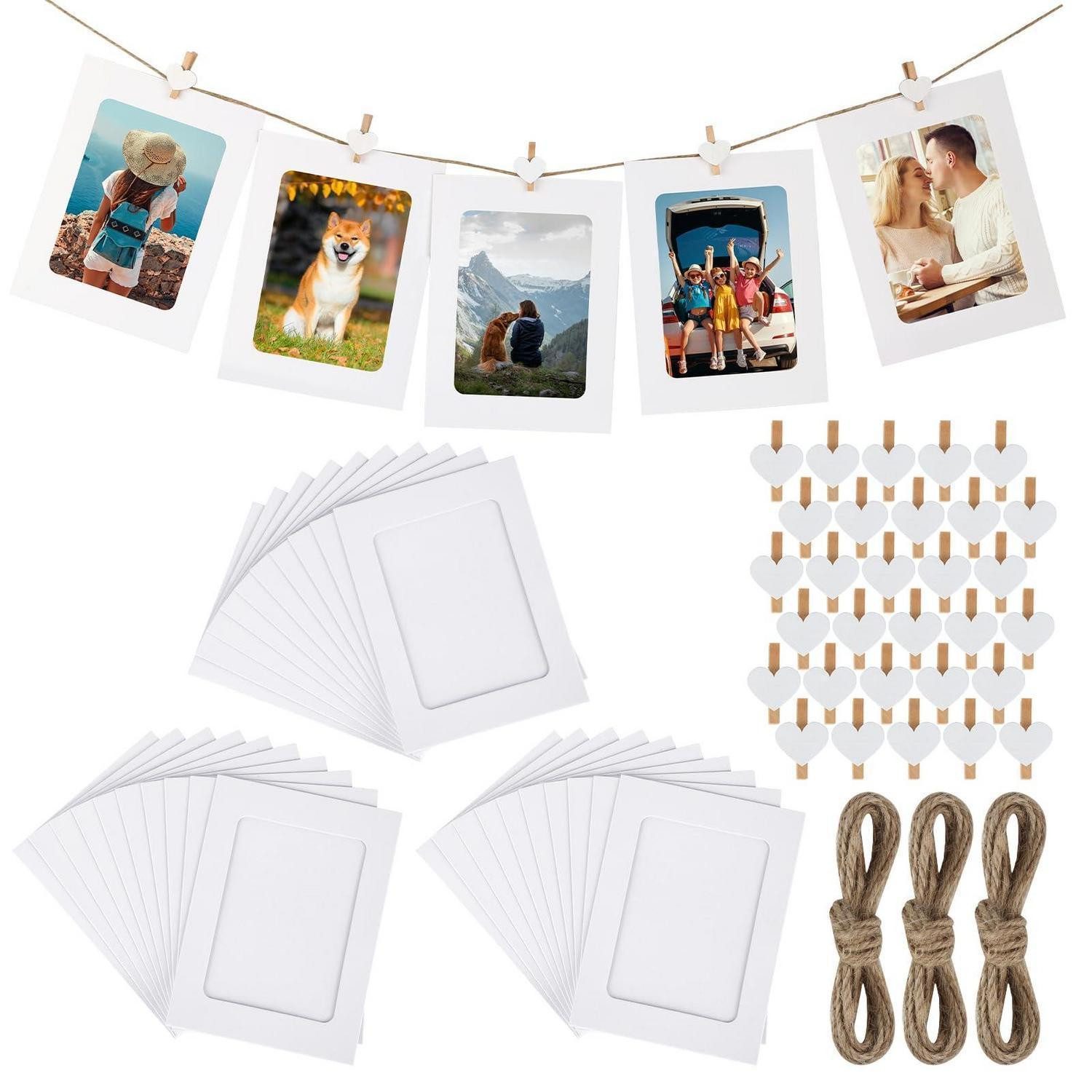 LuxusKollektion Bilderrahmen-Set 30x Fotorahmen weiß 11,5x15,5cm, (1 St)