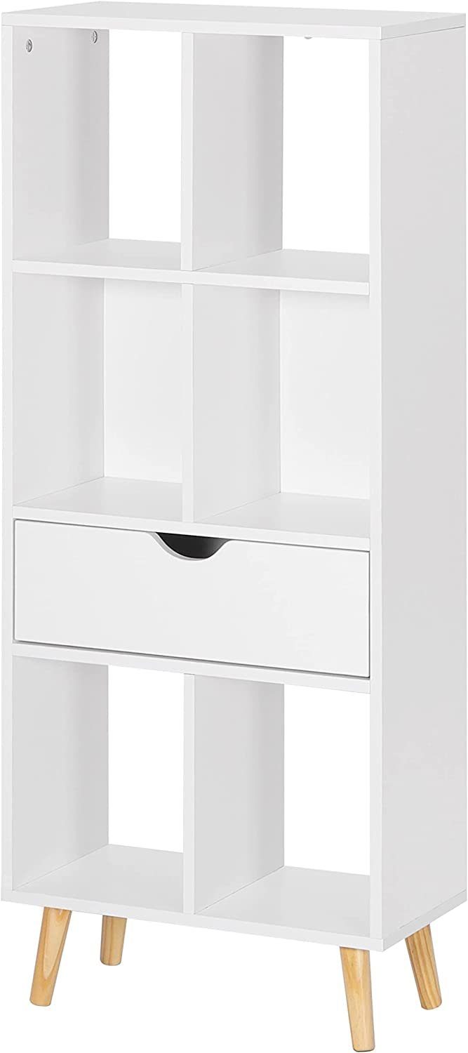 EUGAD Bücherregal, 1-tlg., Raumteiler Aktenregal mit Schublade, aus MDF, We günstig online kaufen