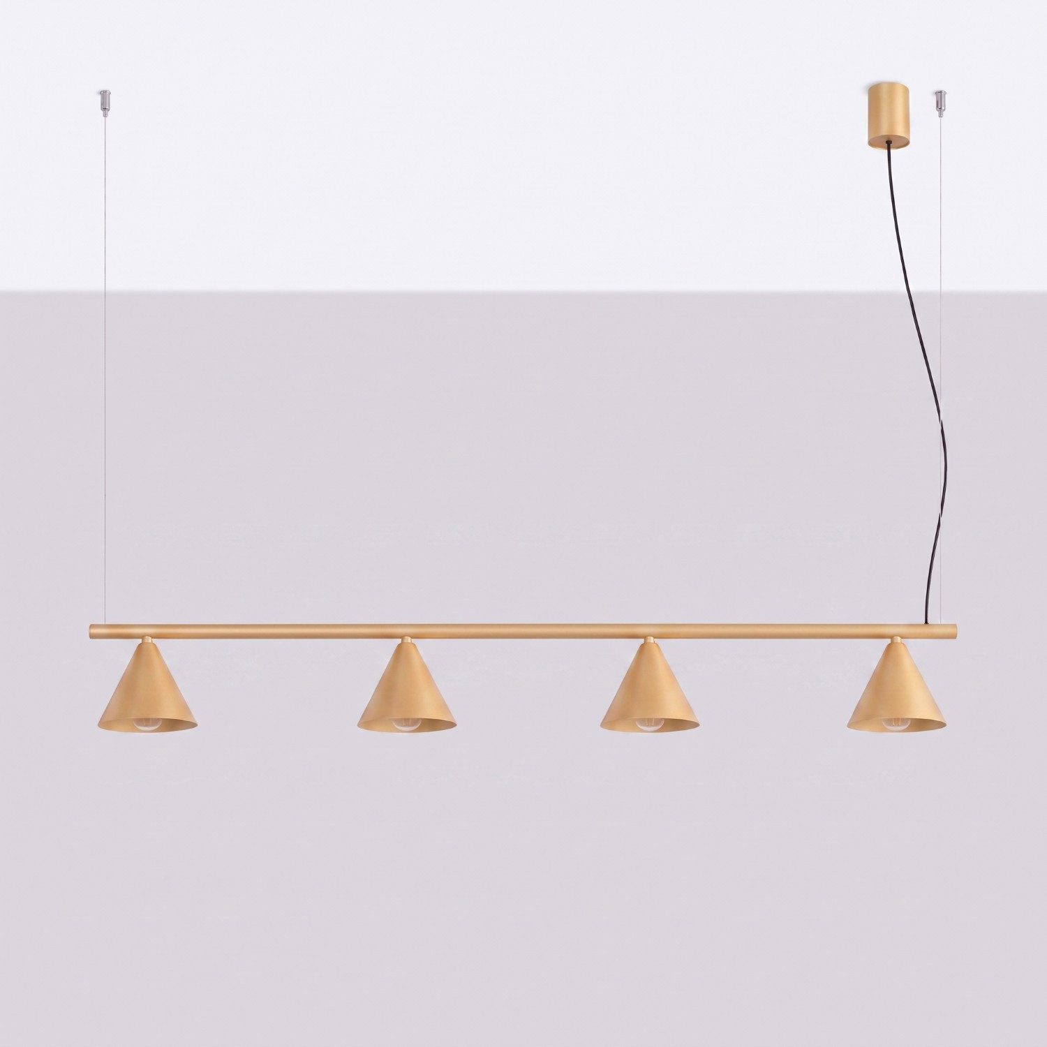SOLLUX lighting Kronleuchter Kronleuchter NOX 4L gold, Nicht enthalten