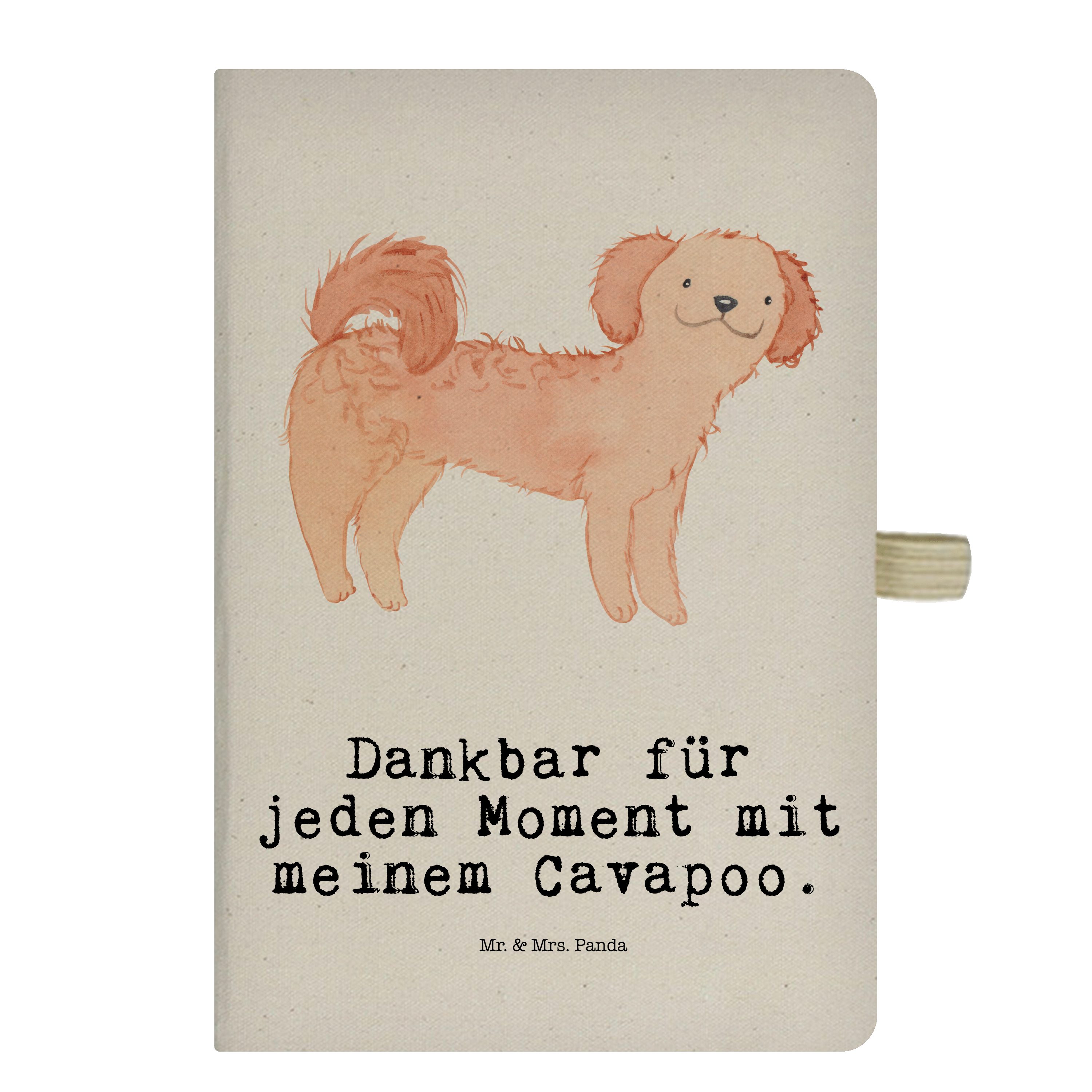 Mr. & Mrs. Panda Notizbuch Cavapoo Moment - Transparent - Geschenk, Schenken, Kladde, Notizblock Mr. & Mrs. Panda