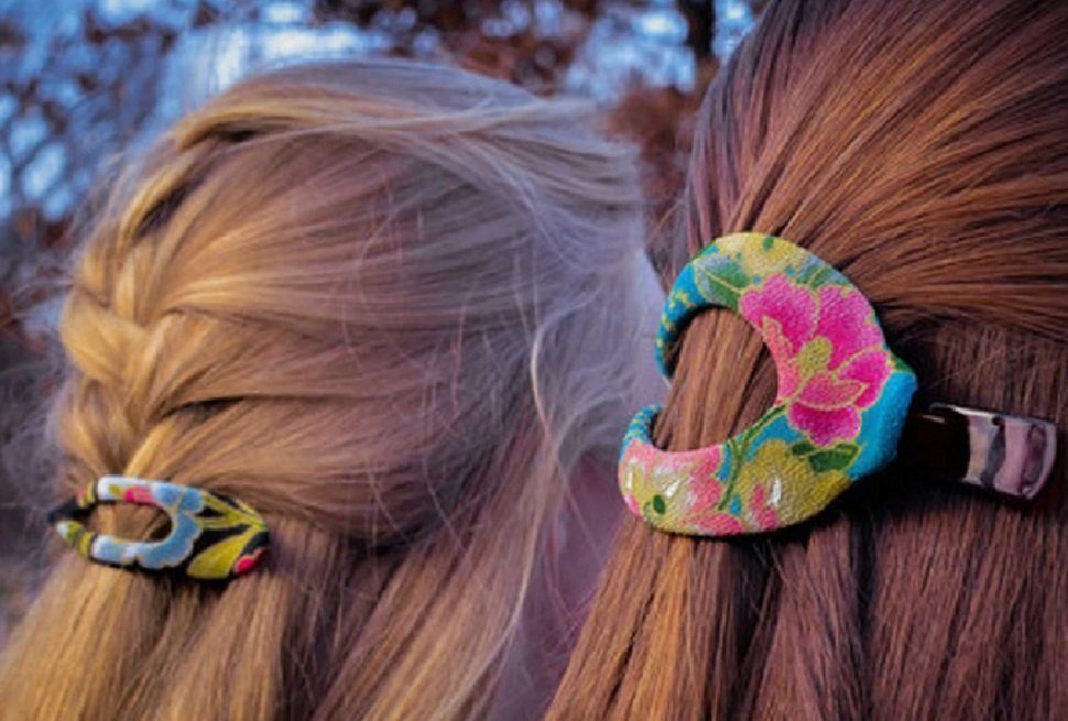 schöne aus Neu Haarclip Bogen, grün kleiner LK Haarspange, Trend Style & Moni New außergewöhnlich York