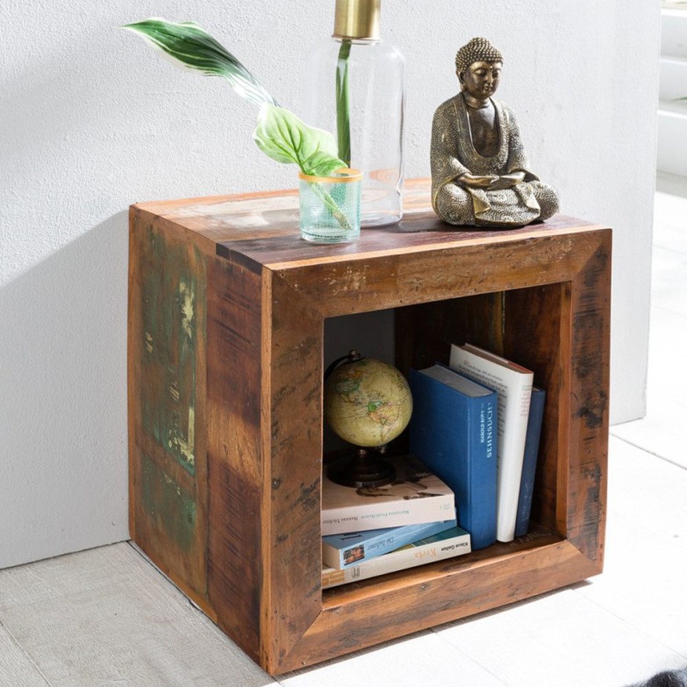 freiraum Beistelltisch KALKUTTA, in Mango, Massivholz - 45x45x35cm (BxHxT)