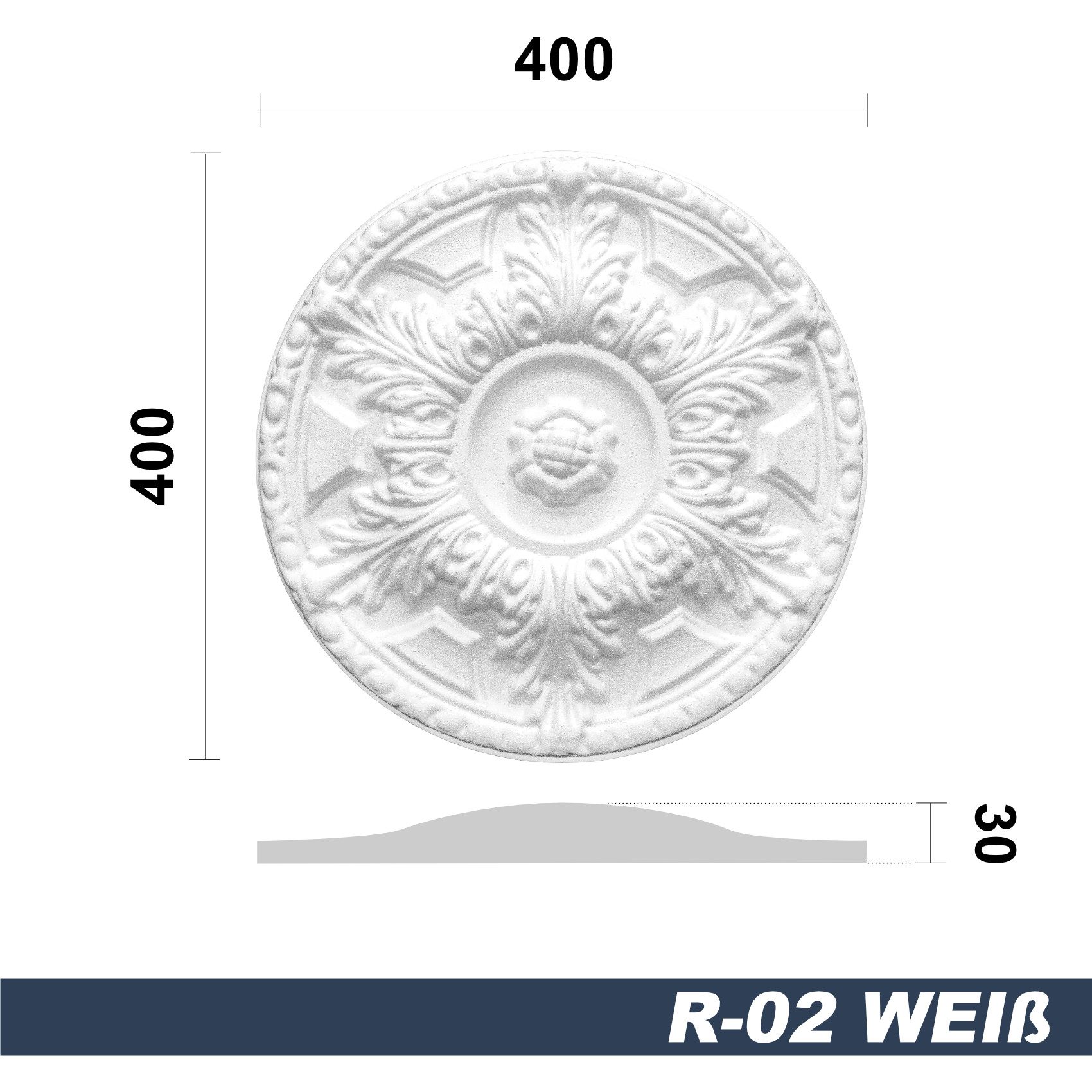 marbet design Wanddekoobjekt R-02 (Stuckrosette aus günstig online kaufen
