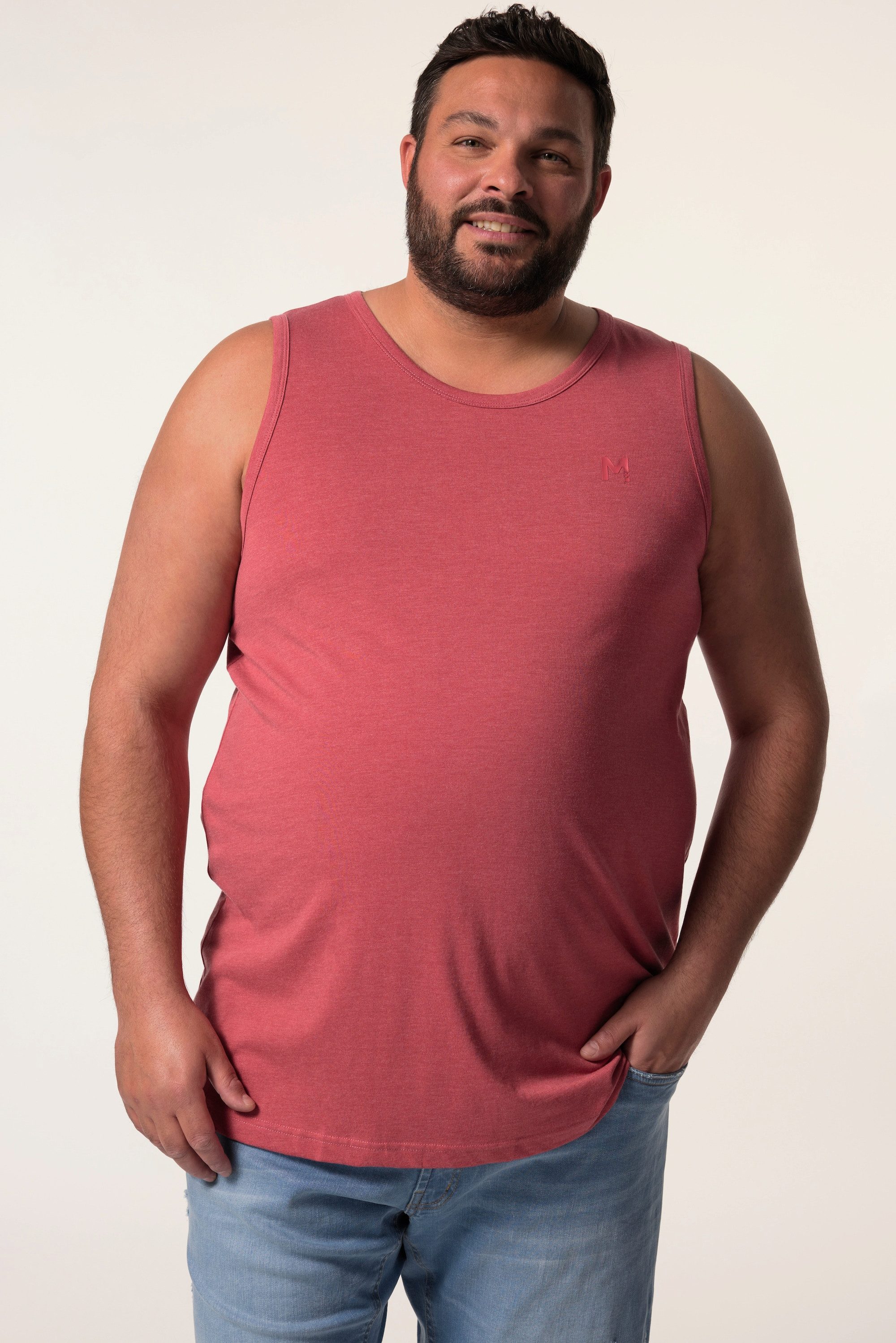 Men Plus T-Shirt Tanktop Basic Rundhals