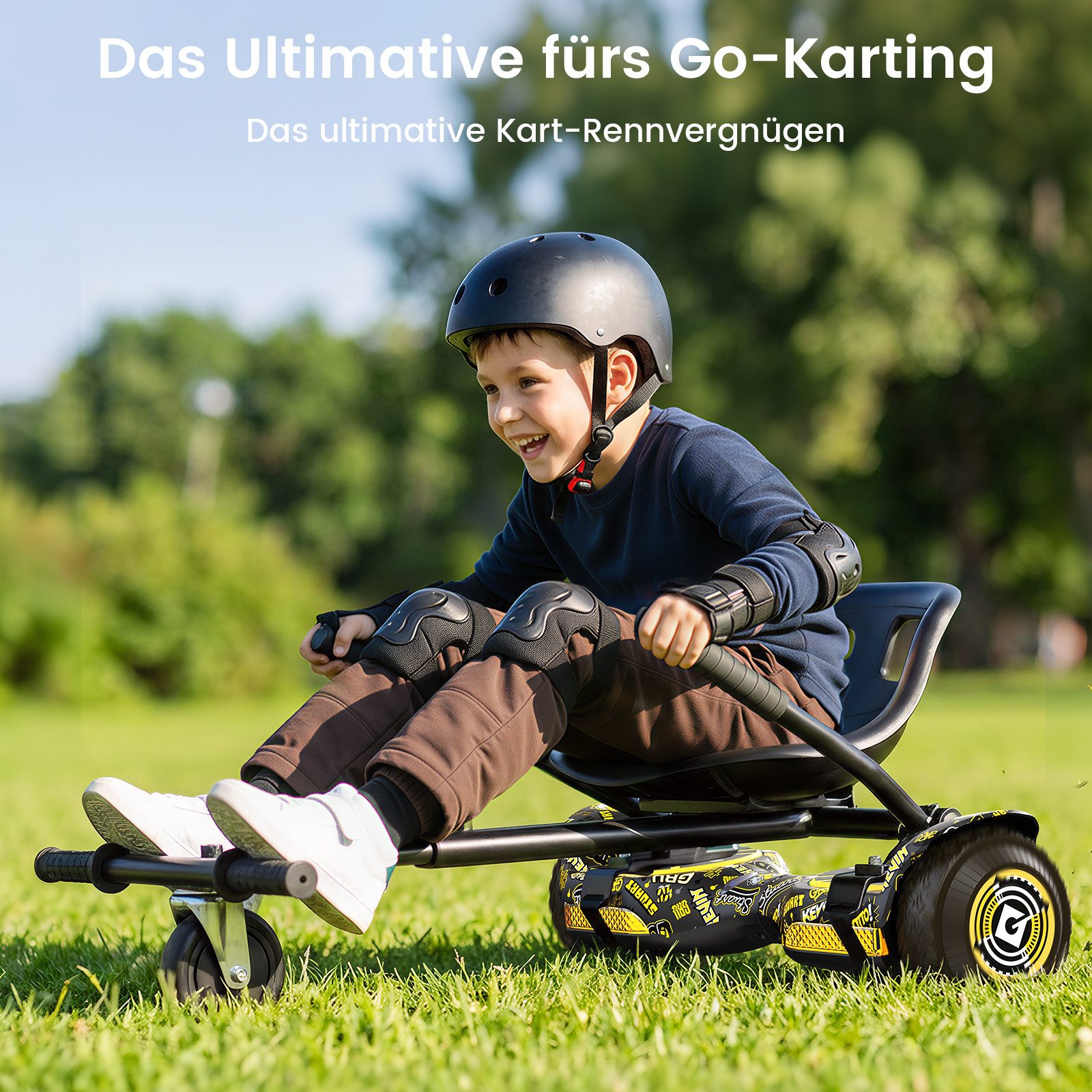 Gyroor Balance Scooter JD6, 6,5 Zoll Dual-Motor​ Minions Hoverboard mit Rundum-LED-Licht, (1 tlg), Bluetooth 500 W, 12.00 km/h, 15° Steigung, Für Kinder und Erwachsene