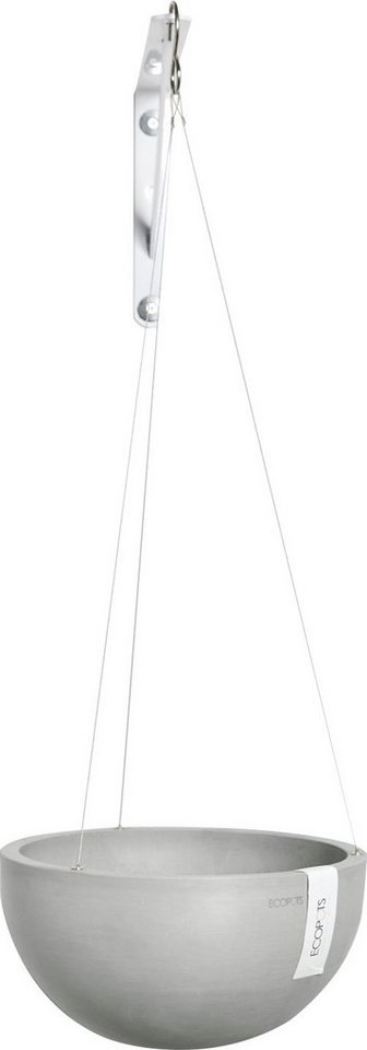 ECOPOTS Blumentopf HANGING BRUSSELS White Grey, BxTxH: 25,5x25,5x13 cm