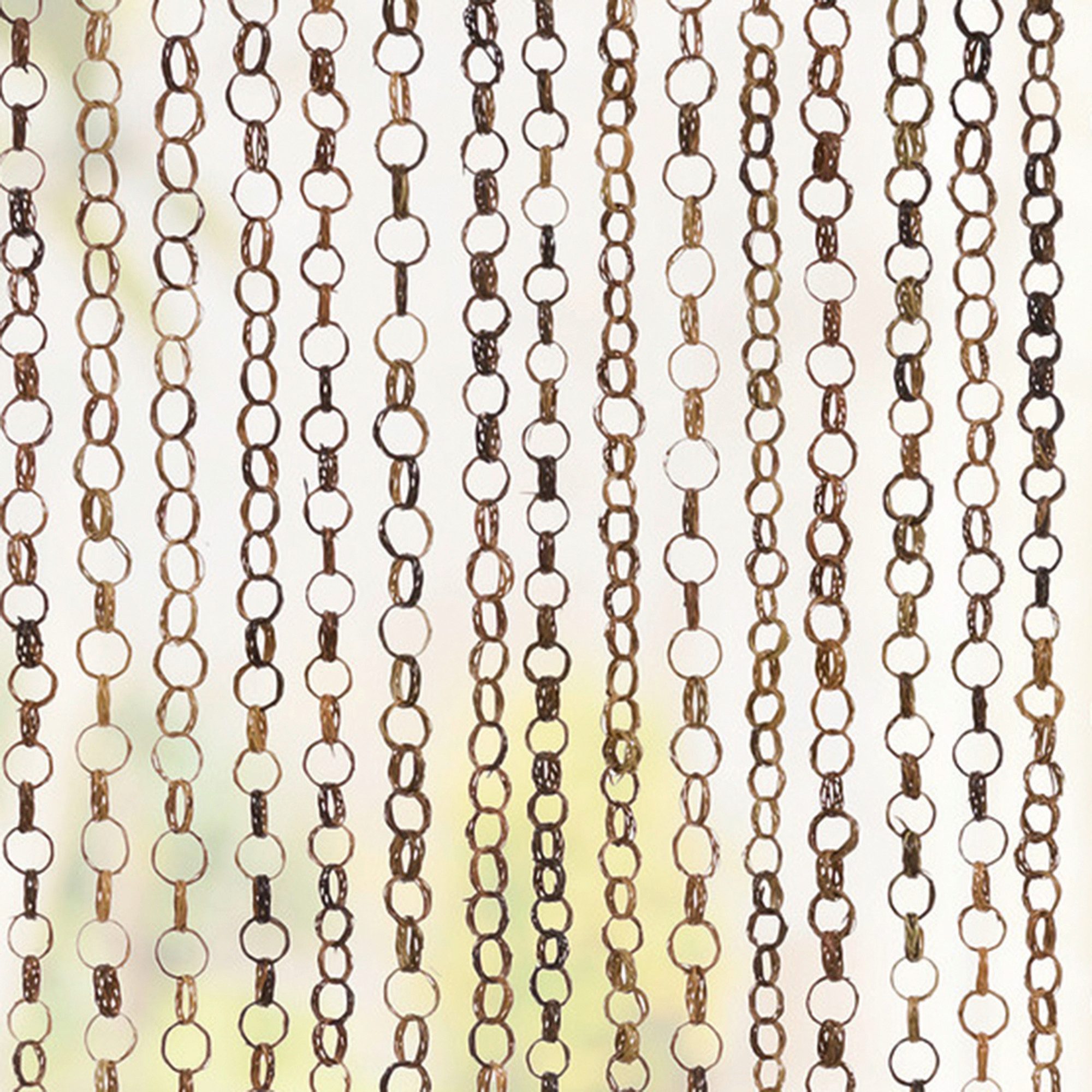 Dekoleidenschaft Türvorhang aus Bambus "Ring in Ring" 90x185 cm, Balkontür Insektenschutz Vorhang, Stangendurchzug, halbtransparent, Fadenvorhang, Bambusvorhang – Bild 4 von 5