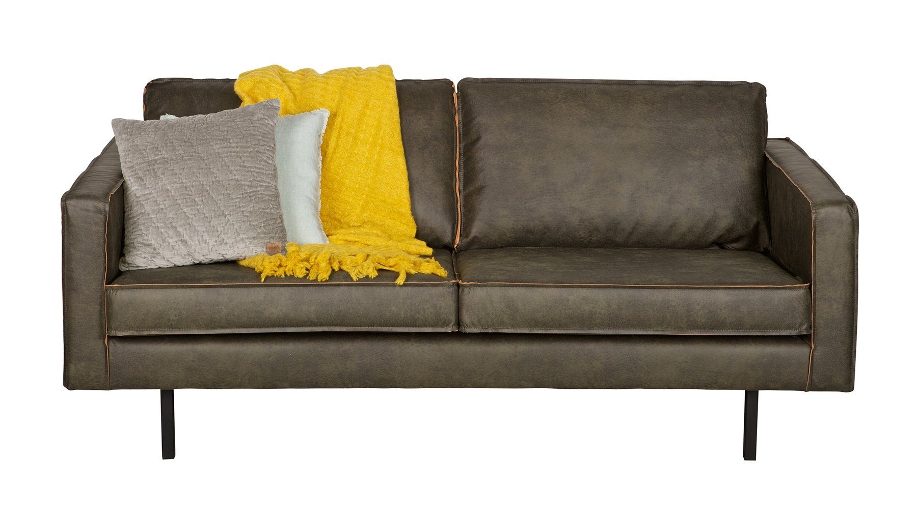 BePureHome Sofa Sofa Rodeo 2,5-Sitzer - Leder Army, freistellbar