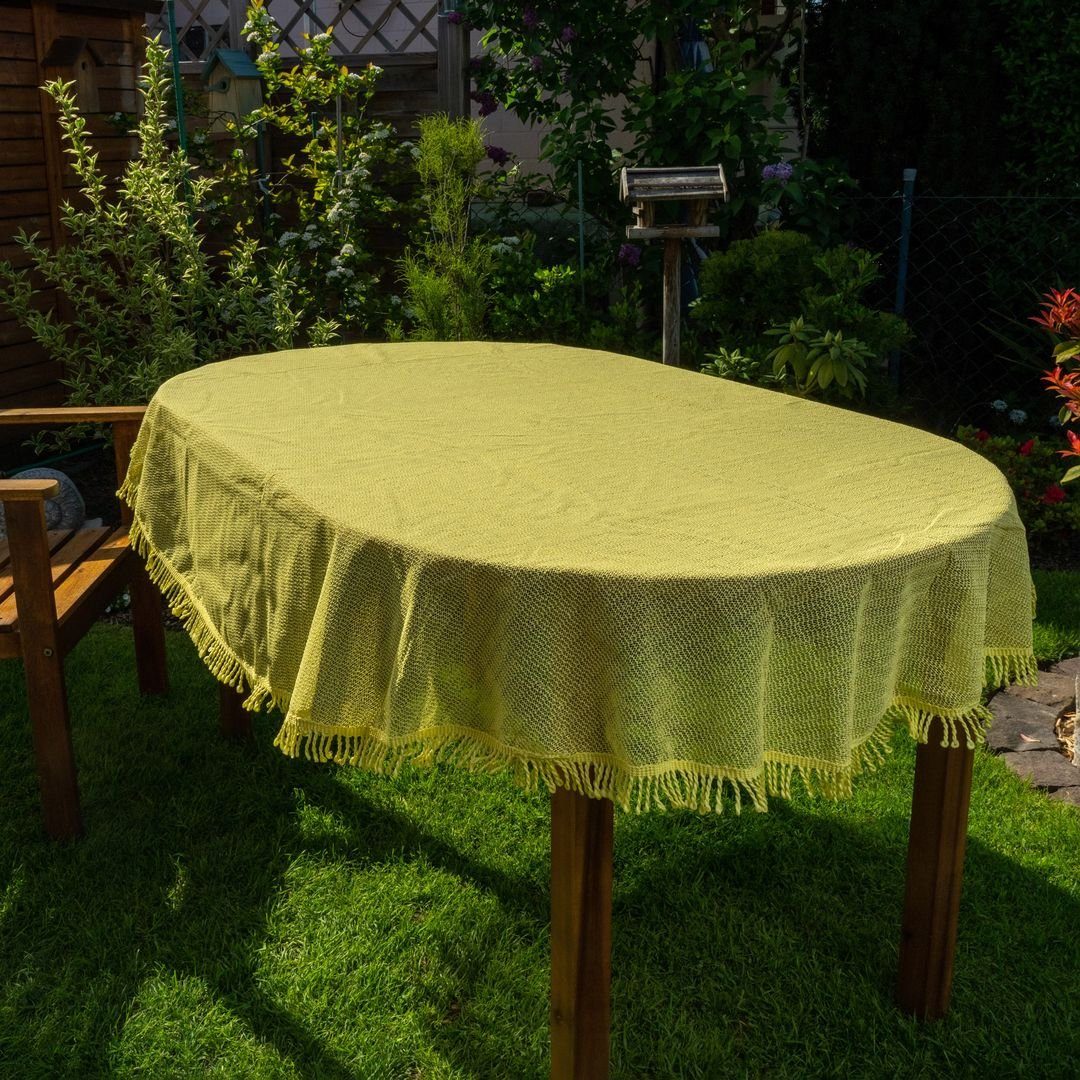 laro Tischdecke Gartentischdecke Wetterfest Rutschfest Oval günstig online kaufen