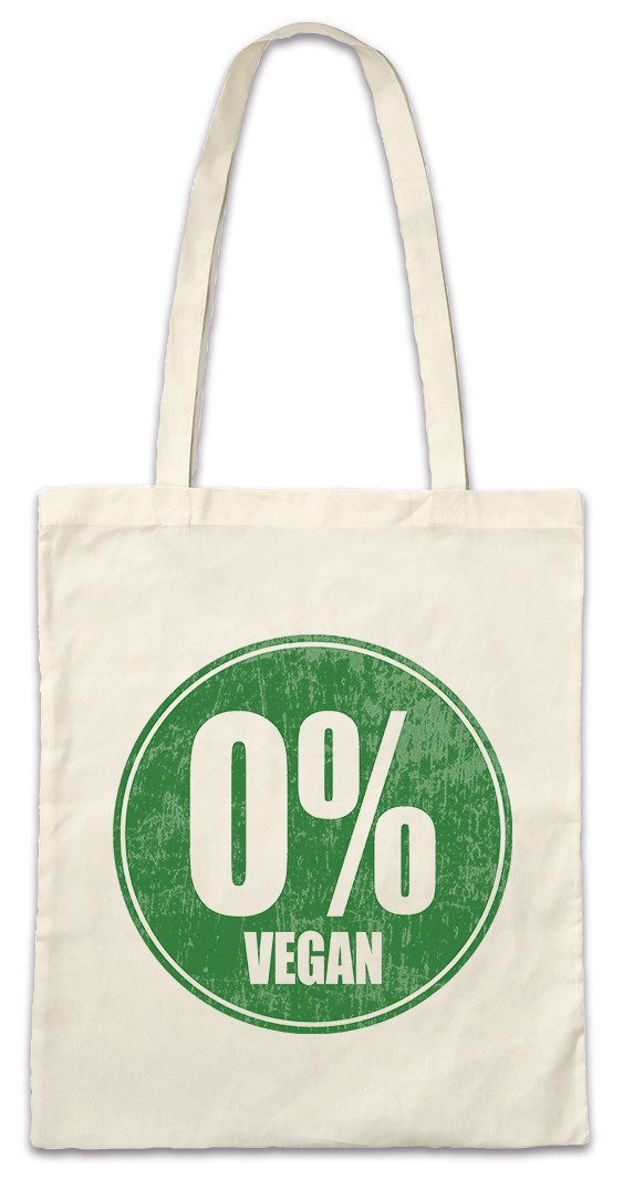 Urban Backwoods Beuteltasche 0% Vegan Stofftasche No Not Anti Meat Fleisch Body Building Anti (1-tlg), Kraftsport Pumper Gym Fitnessstudio