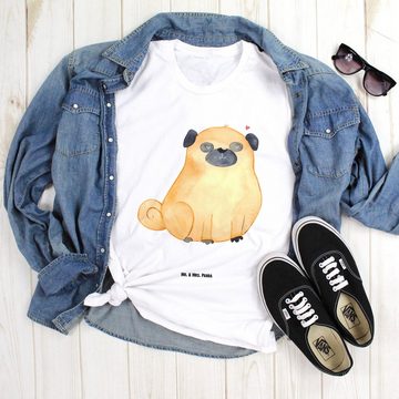 Mr. & Mrs. Panda T-Shirt Mops - Weiß - Geschenk, knuffig, Liebe, Hundemama, Hundeliebe, Hundeb (1-tlg)