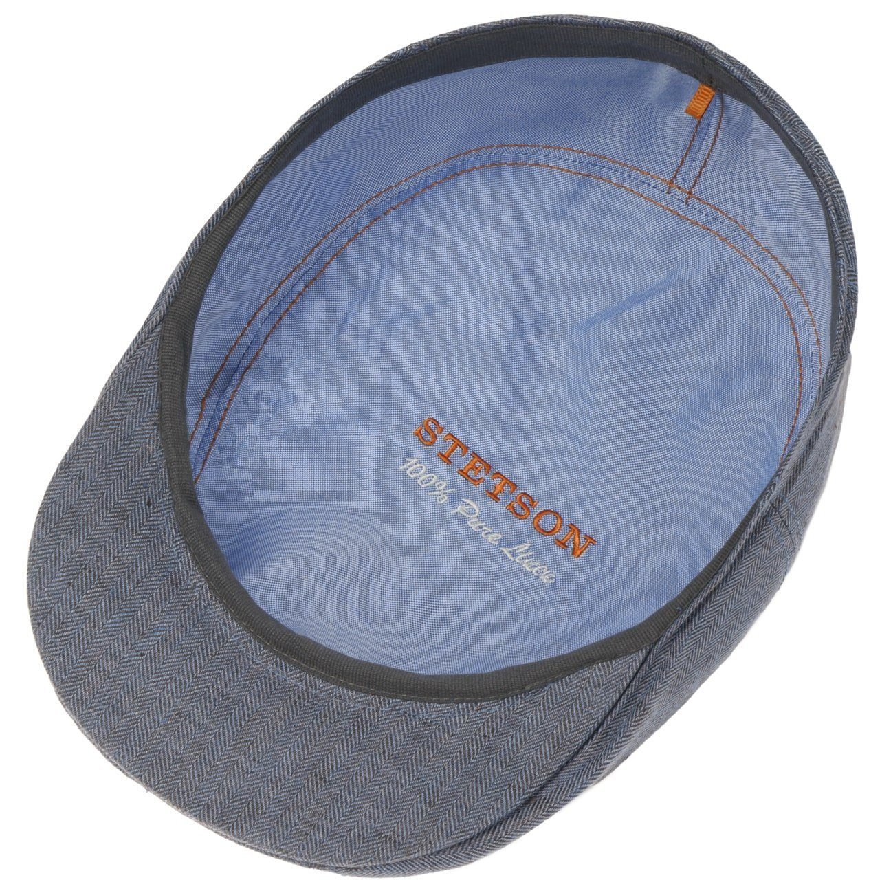 (1-St) Cap Schirm, in blau the mit Stetson EU Made Flatcap Flat