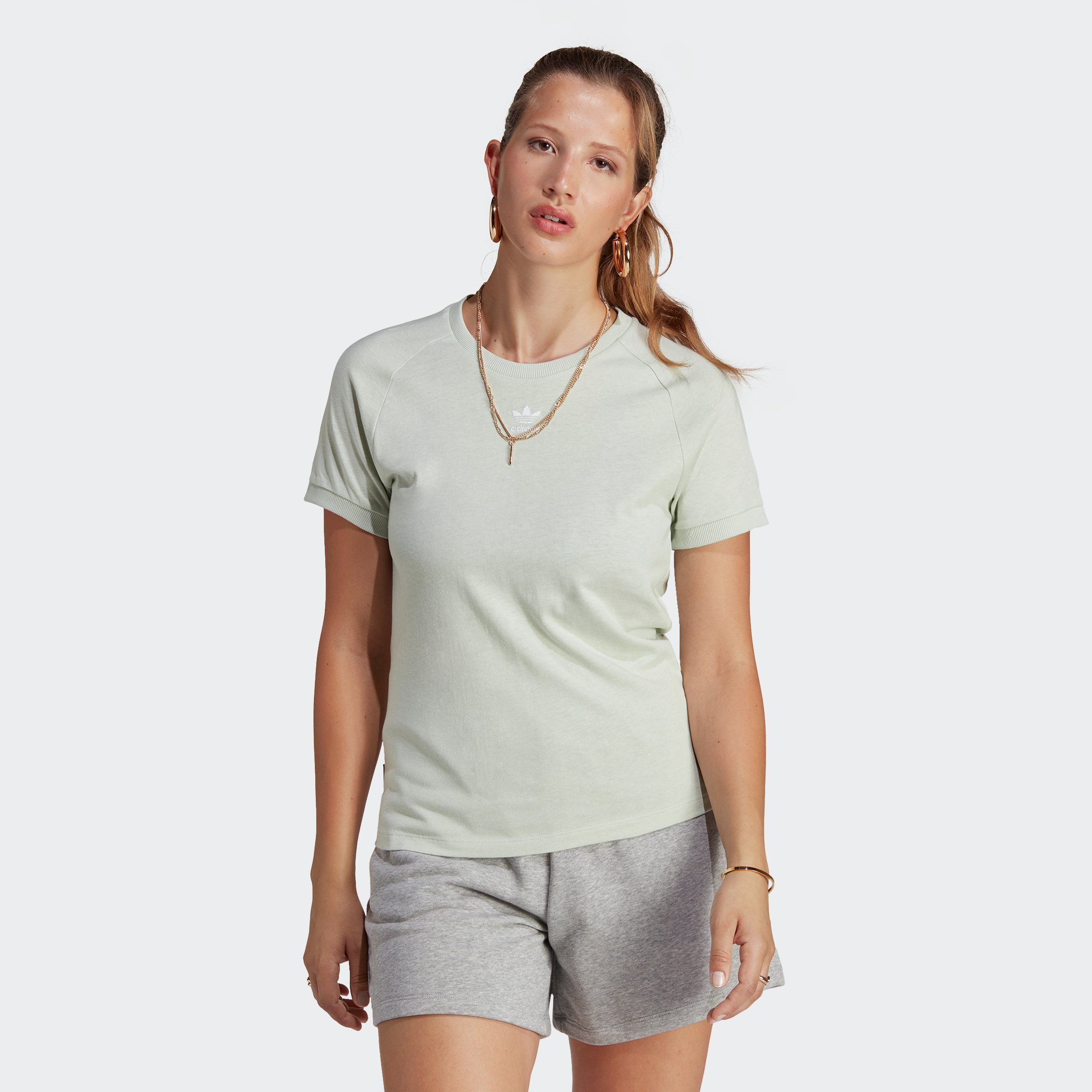 ESSENTIALS+ HEMP Originals WITH adidas MADE Green Linen T-Shirt