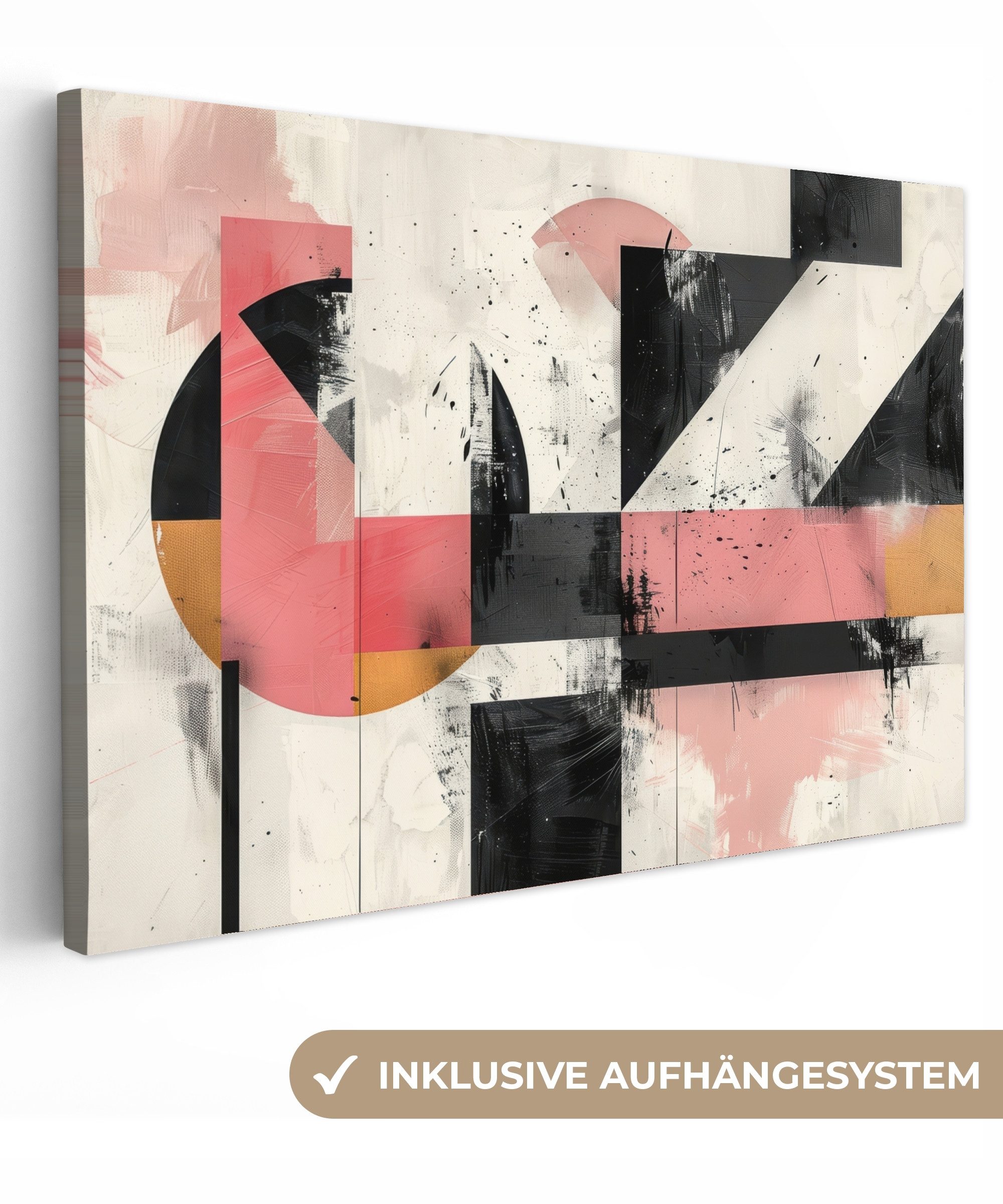 OneMillionCanvasses® Leinwandbild Rosa - Abstrakt - günstig online kaufen