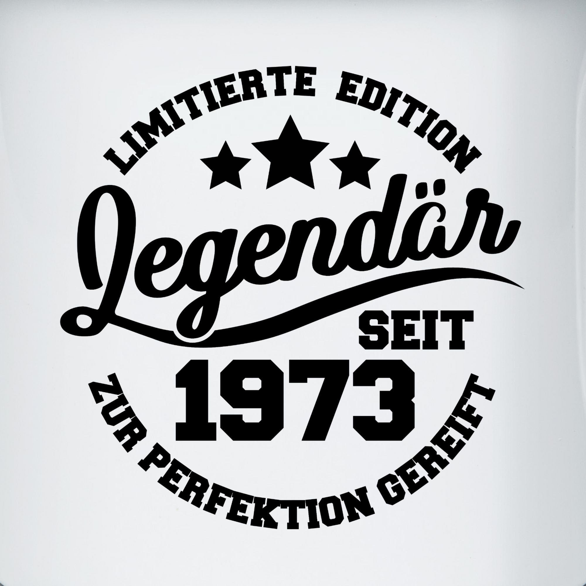 Tasse Silber Geburtstag Tasse Weiß Legendär 1973, Stahlblech, 2 seit 50. Shirtracer