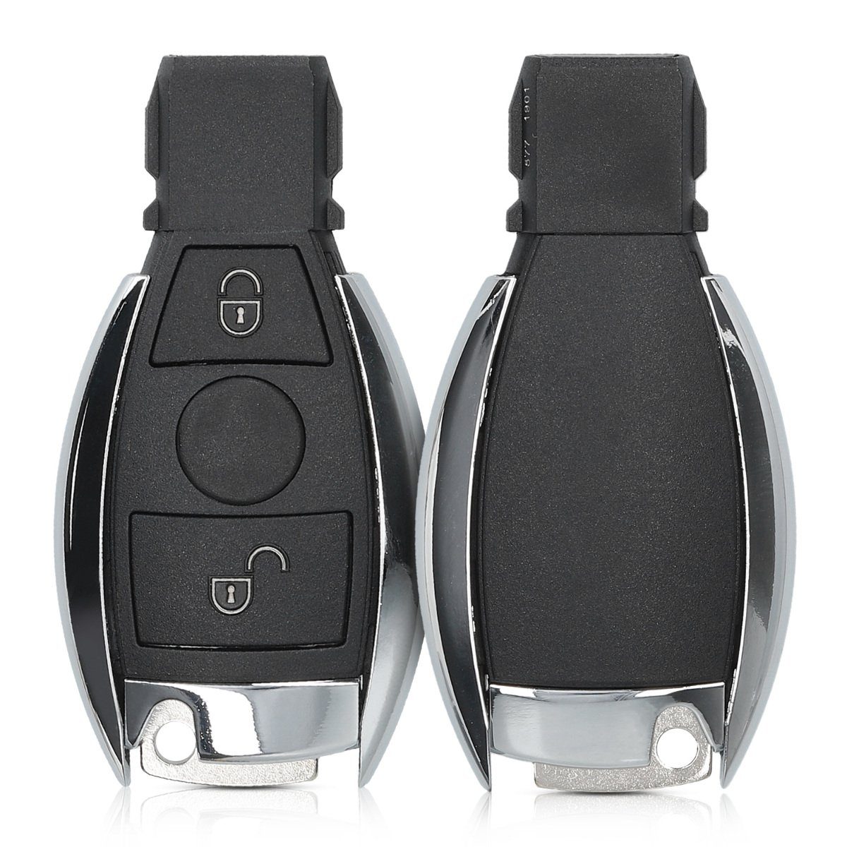 kwmobile Schlüsseltasche Gehäuse für Mercedes Benz Autoschlüssel, ohne Transponder Batterien Elektronik - Auto Schlüsselgehäuse