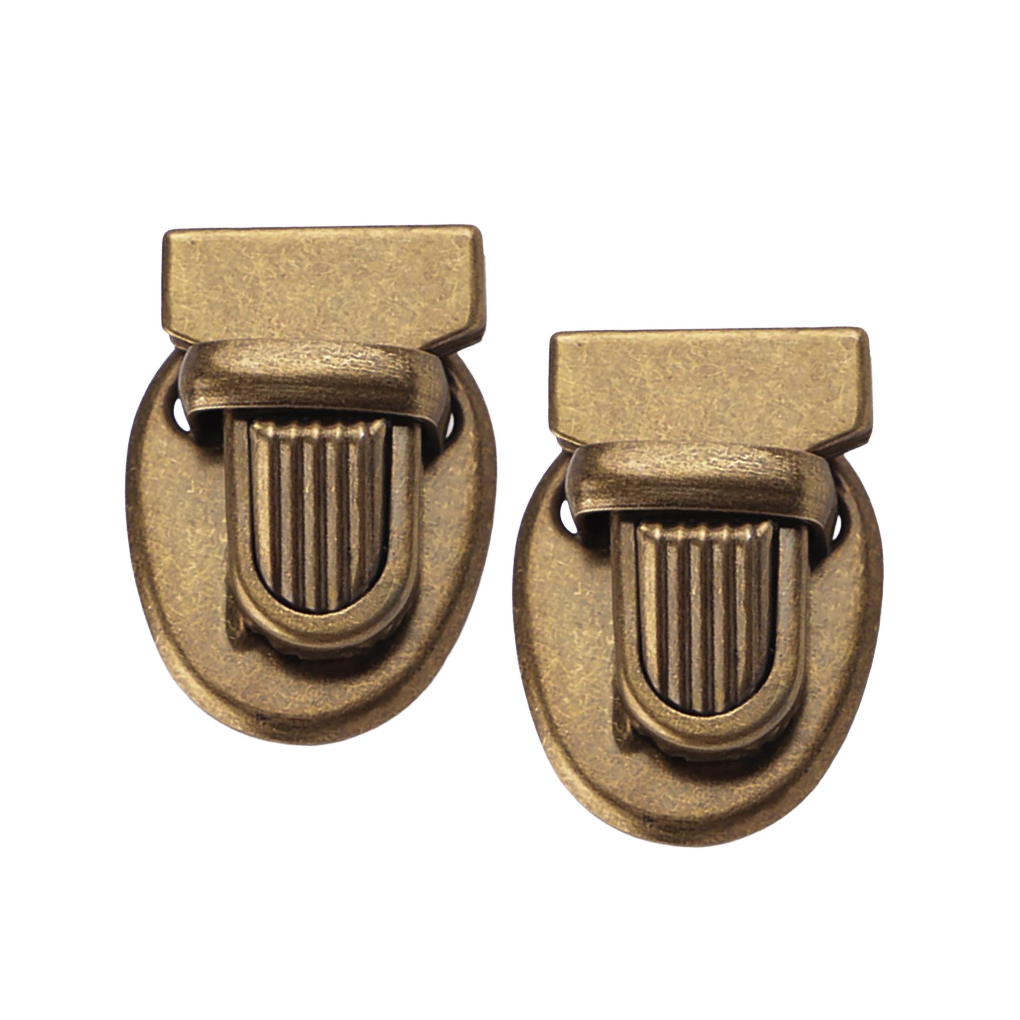 maDDma 2 Steckschlösser Mappenverschluss Taschenschloss Mappenschloss Gurtstecker (2er-Pack, 2-tlg), 1.8 x 2.4 cm