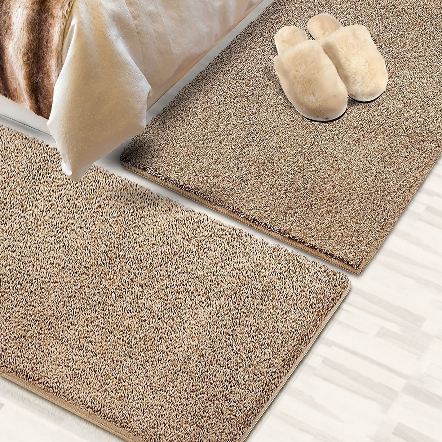 casa pura Hochflor-Bettumrandung Sphinx, 11 Farben, Teppichläufer, ideal im Schlafzimmer, Höhe 9 mm, (3-tlg), Shaggy – Bild 5 von 5