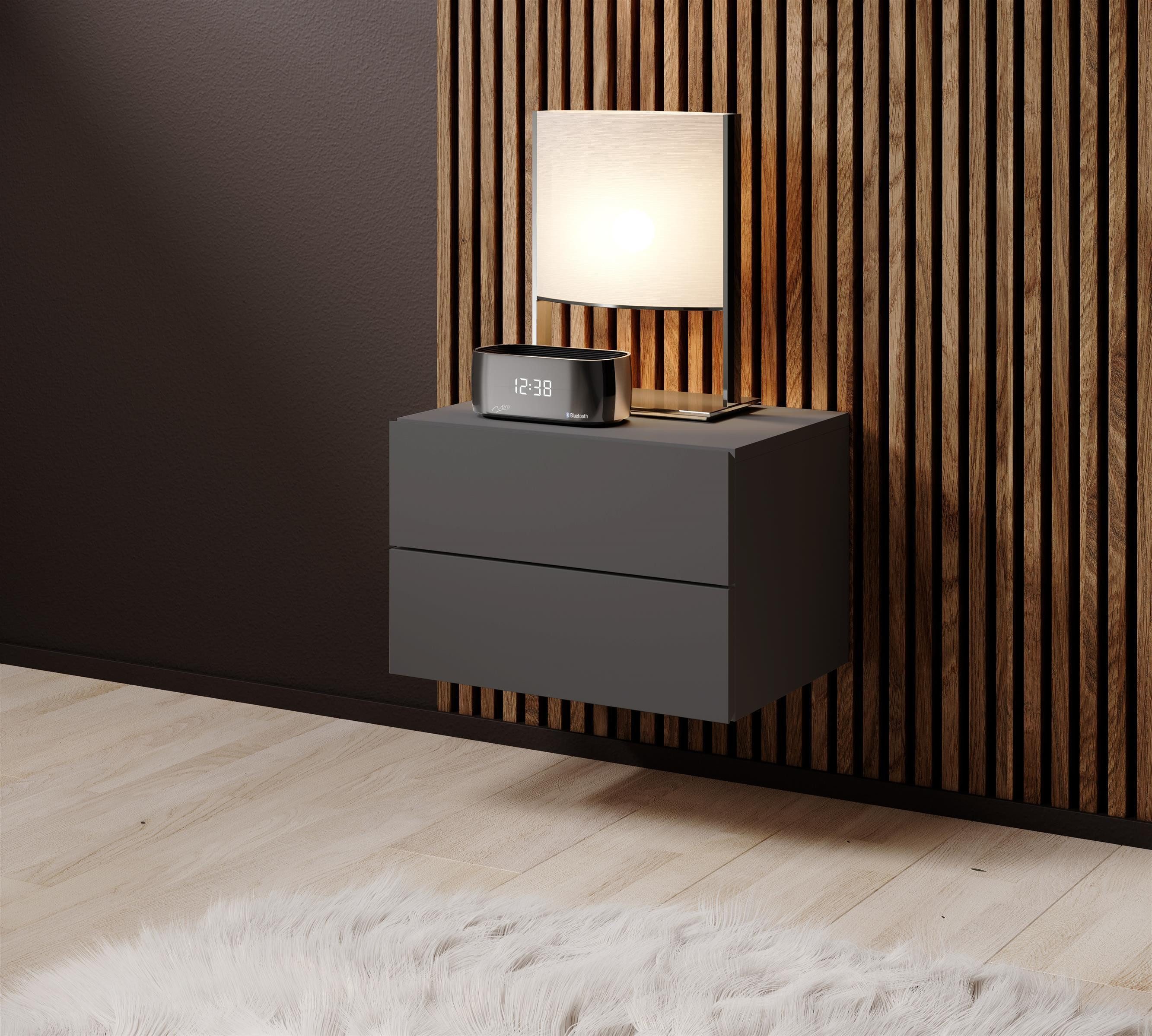 möbelando Nachtkommode Cabo, 42 x 28 x 30 cm (B/H/T)