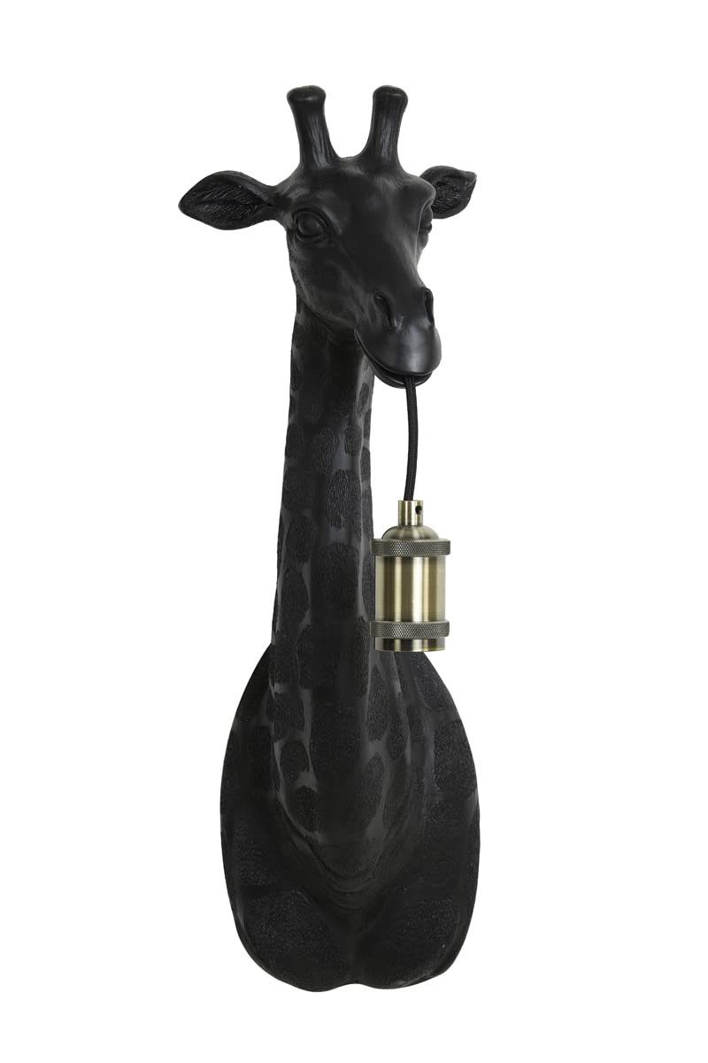 Light & Living Wandleuchte Wandlampe Giraffe Tier Lampe 61 cm, ohne Leuchtmittel, Wandleuchte schwarz