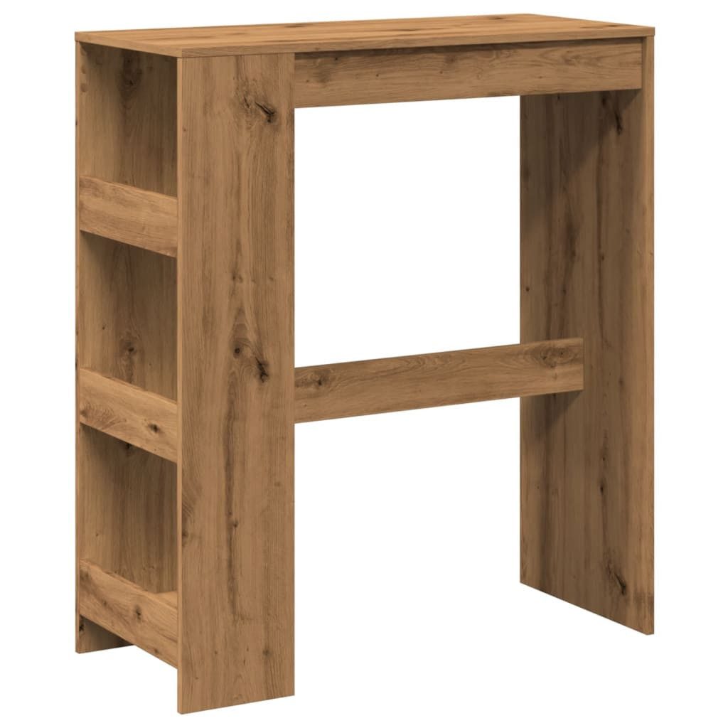 vidaXL Esstisch Bartisch mit Regal Artisan-Eiche 90x40x103,5 cm Holzwerksto günstig online kaufen