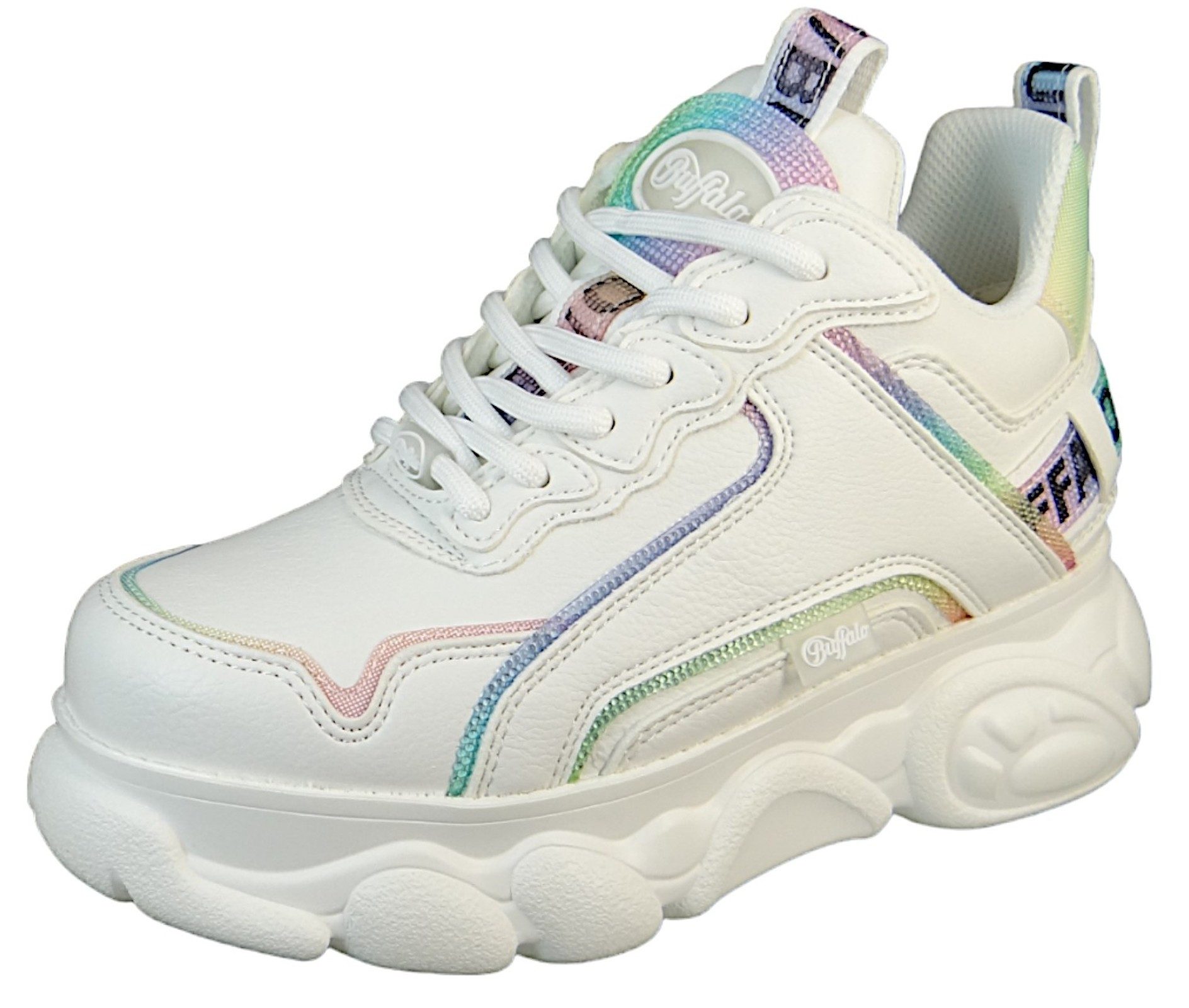 Buffalo 1636108 CLD Chai White/Rainbow Sneaker