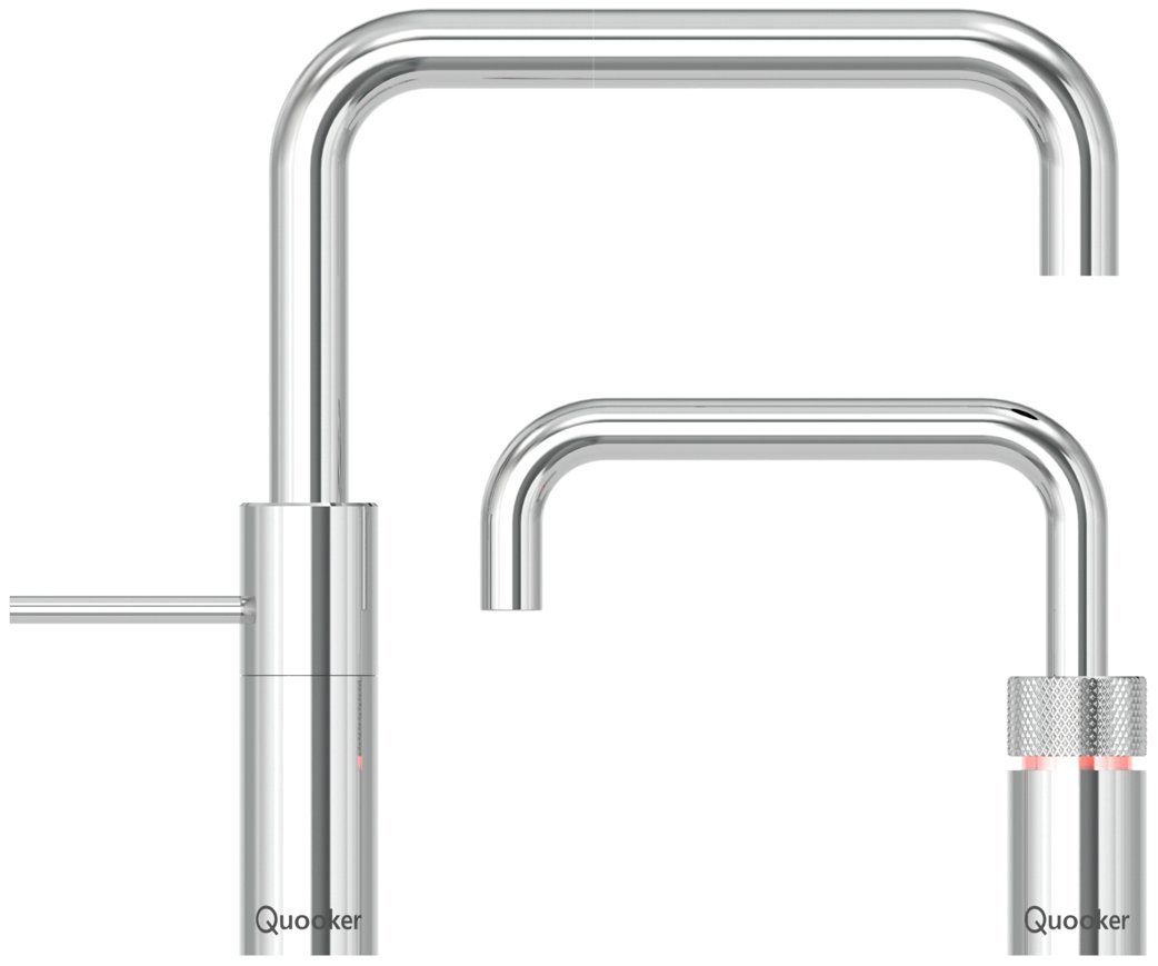QUOOKER Küchenarmatur Nordic Square Twintaps mit COMBI Reservoir verchromt glänzend *inkl. 7 JAHRE GARANTIE*