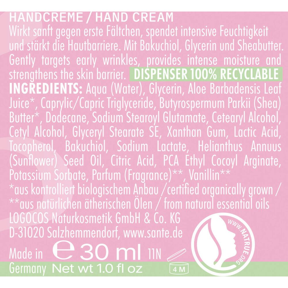 SANTE Handcreme Hand Reset, 30 ml