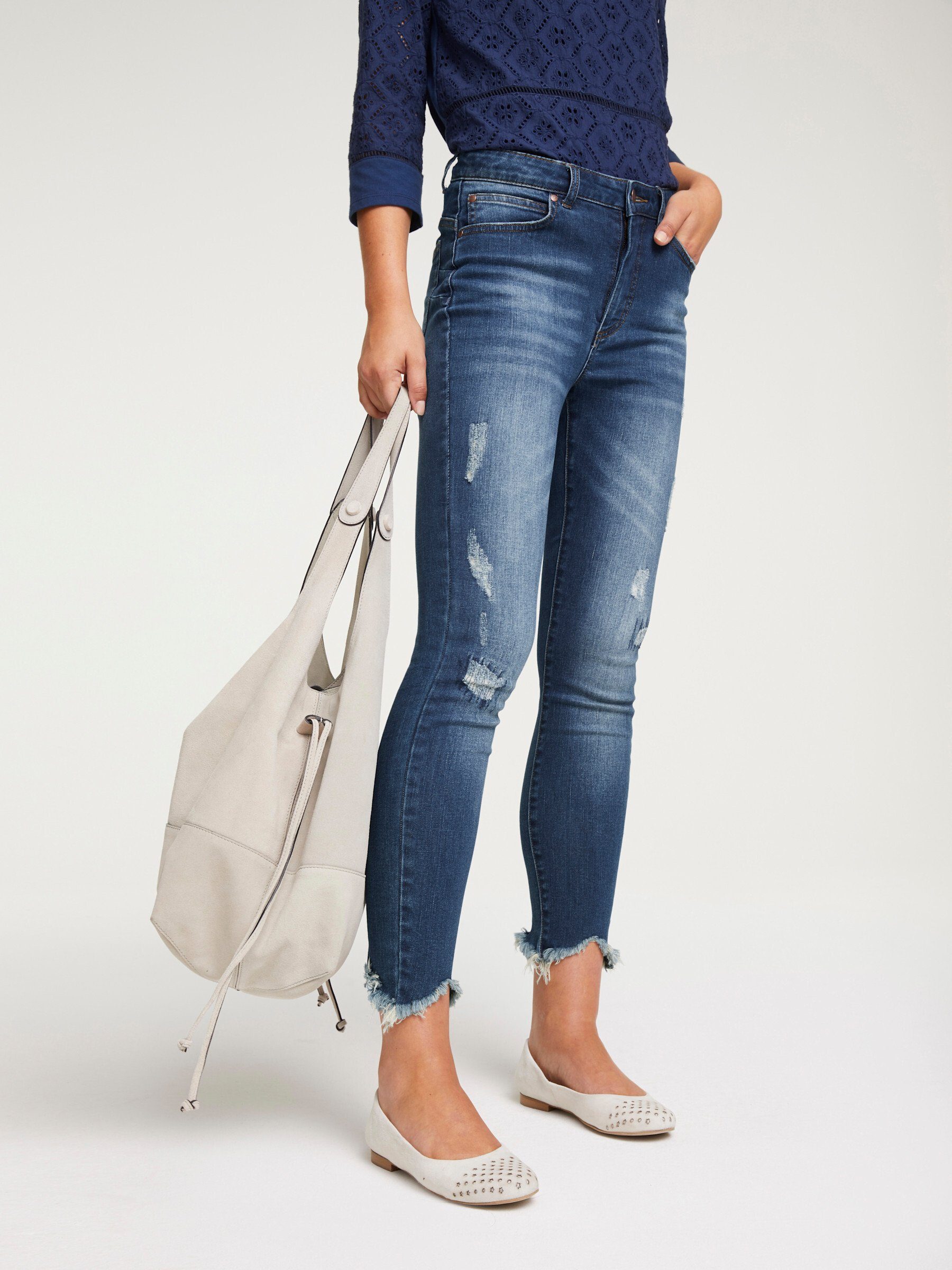 heine Bequeme Jeans Bauchweg-Jeans erhöht