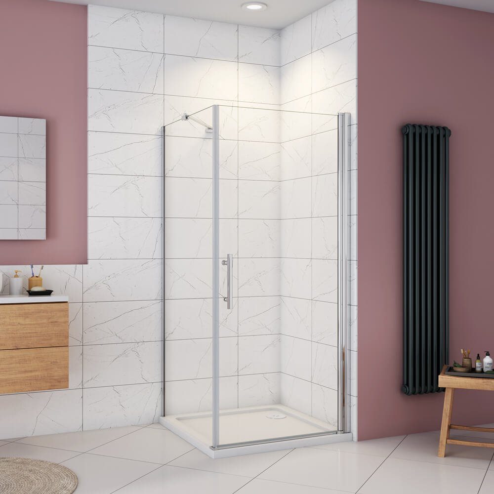 duschspa Eckdusche 195cm Eckeinstieg Duschkabine Duschabtrennung Drehtür mi günstig online kaufen