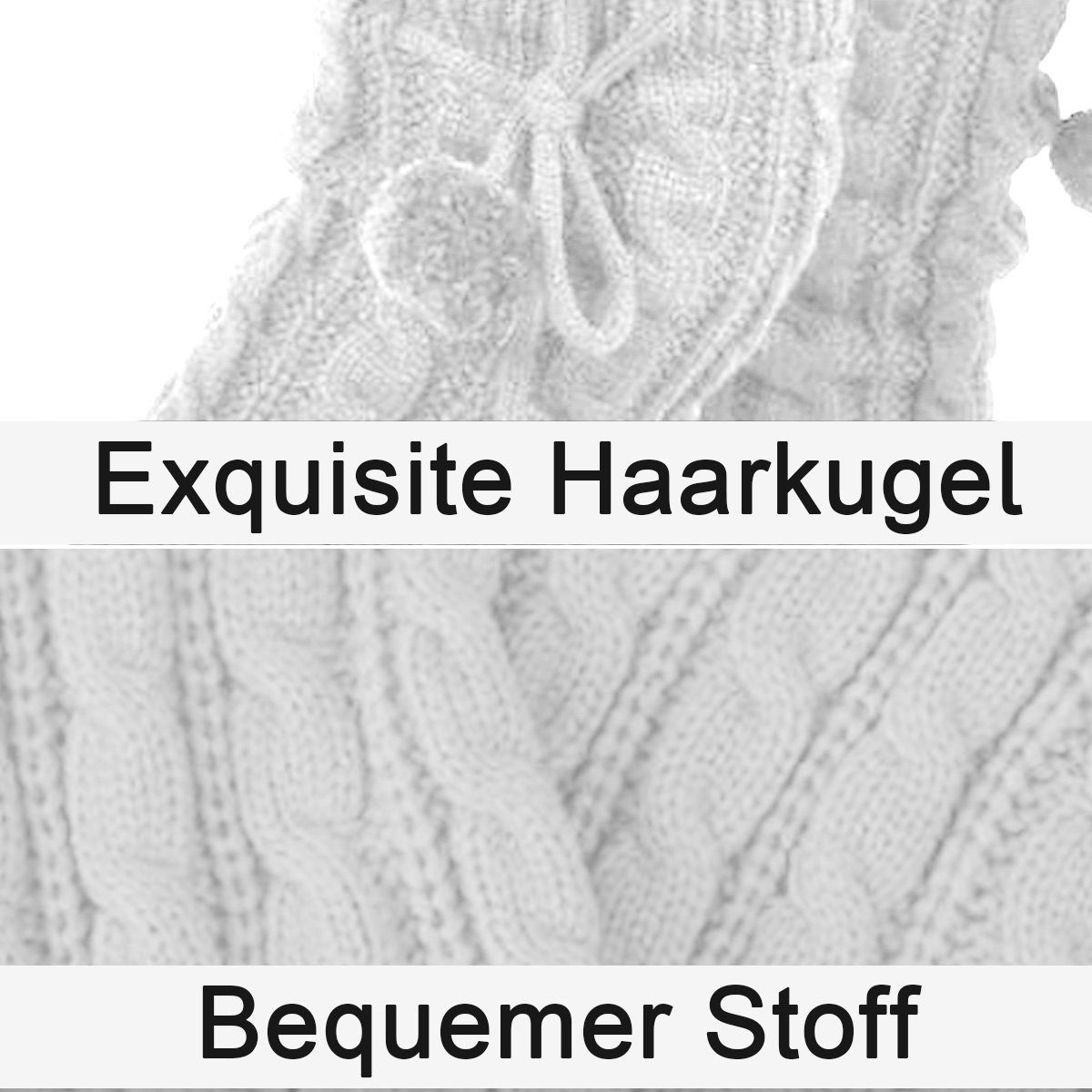 Winter Warm Beinwärmer Beinstulpen Stulpen Gestrickt Strick,Overknees Damen Weiß Jormftte