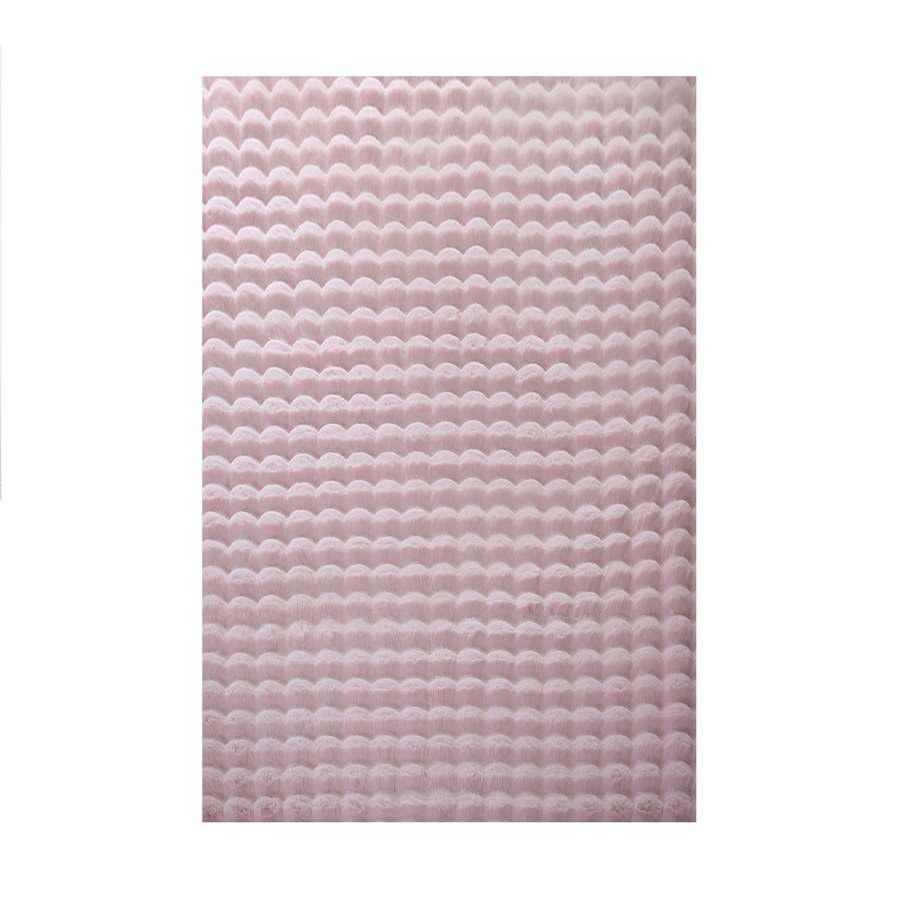 Teppich Unicolor - Einfarbig, Teppium, Rechteckig, Höhe: 25 mm, Teppich Wohnzimmer Soft Einfarbig 3D Optik flauschig Plüsch Teppich