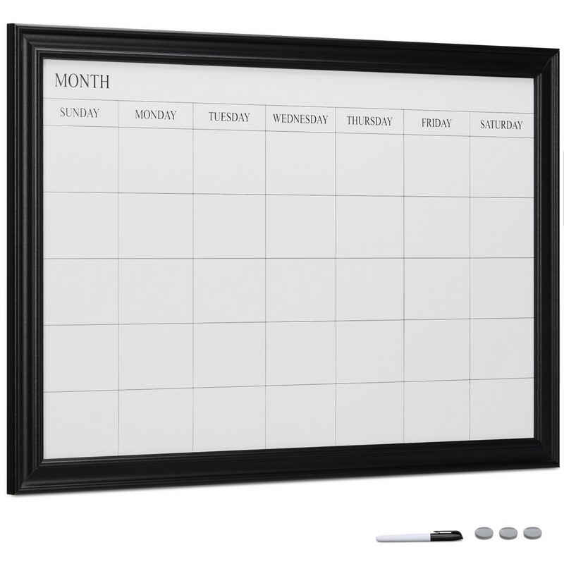 Navaris Magnettafel Magnetisches Whiteboard mit Rahmen - 90 x 60 cm magnetisch, (1-tlg)