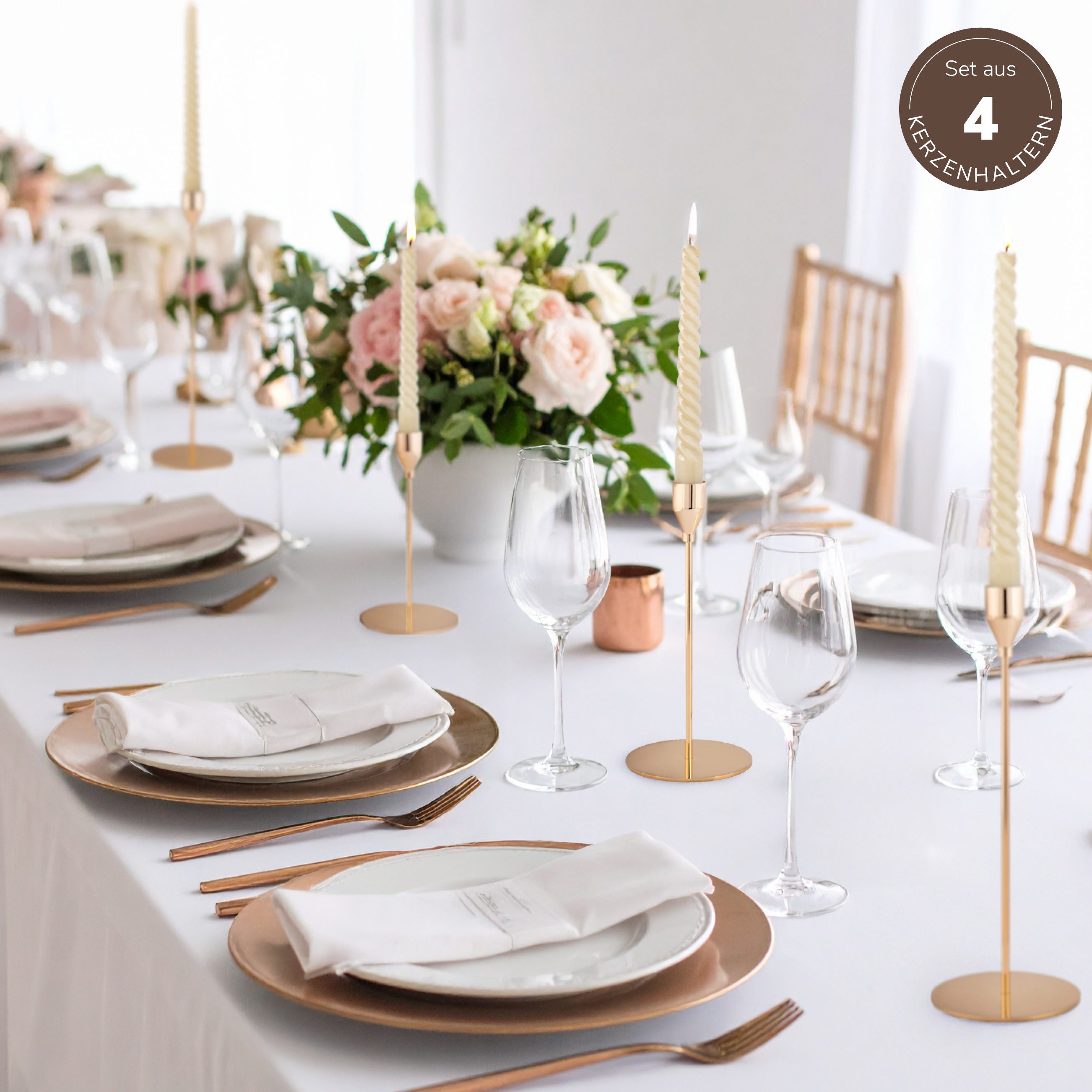 bremermann Kerzenhalter 4er-Set Kerzenhalter, Kerzenständer für Stabkerzen, günstig online kaufen