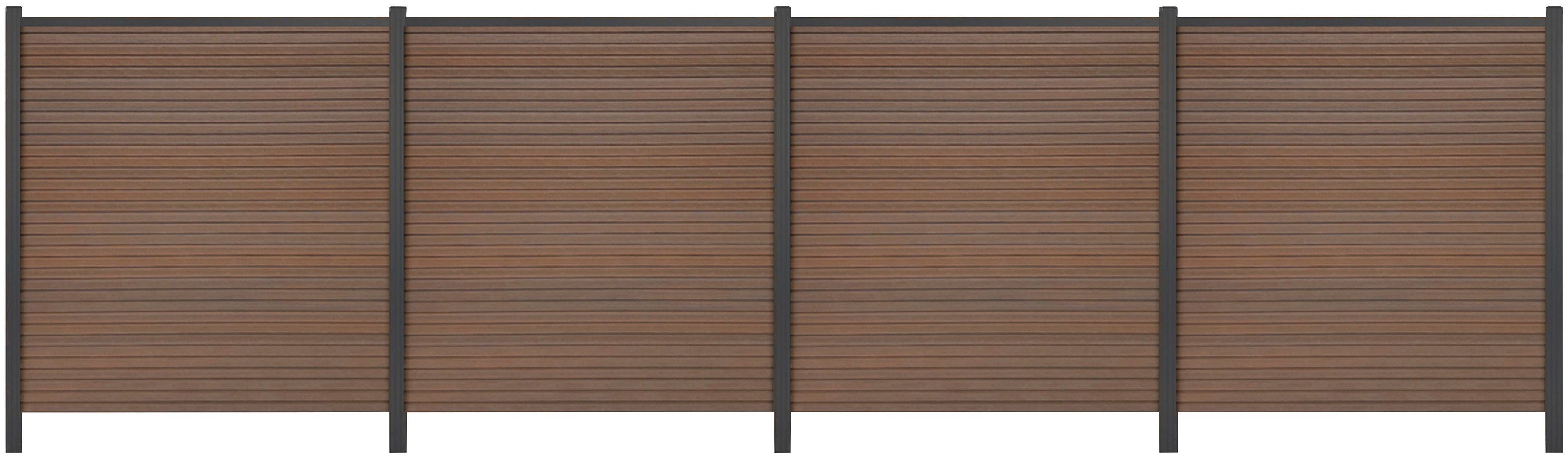 Tetzner & Jentzsch Sichtschutzelement WARREN 2, (Set), pflegeleicht, coextrudierte Oberfläche, Design-Oberfläche