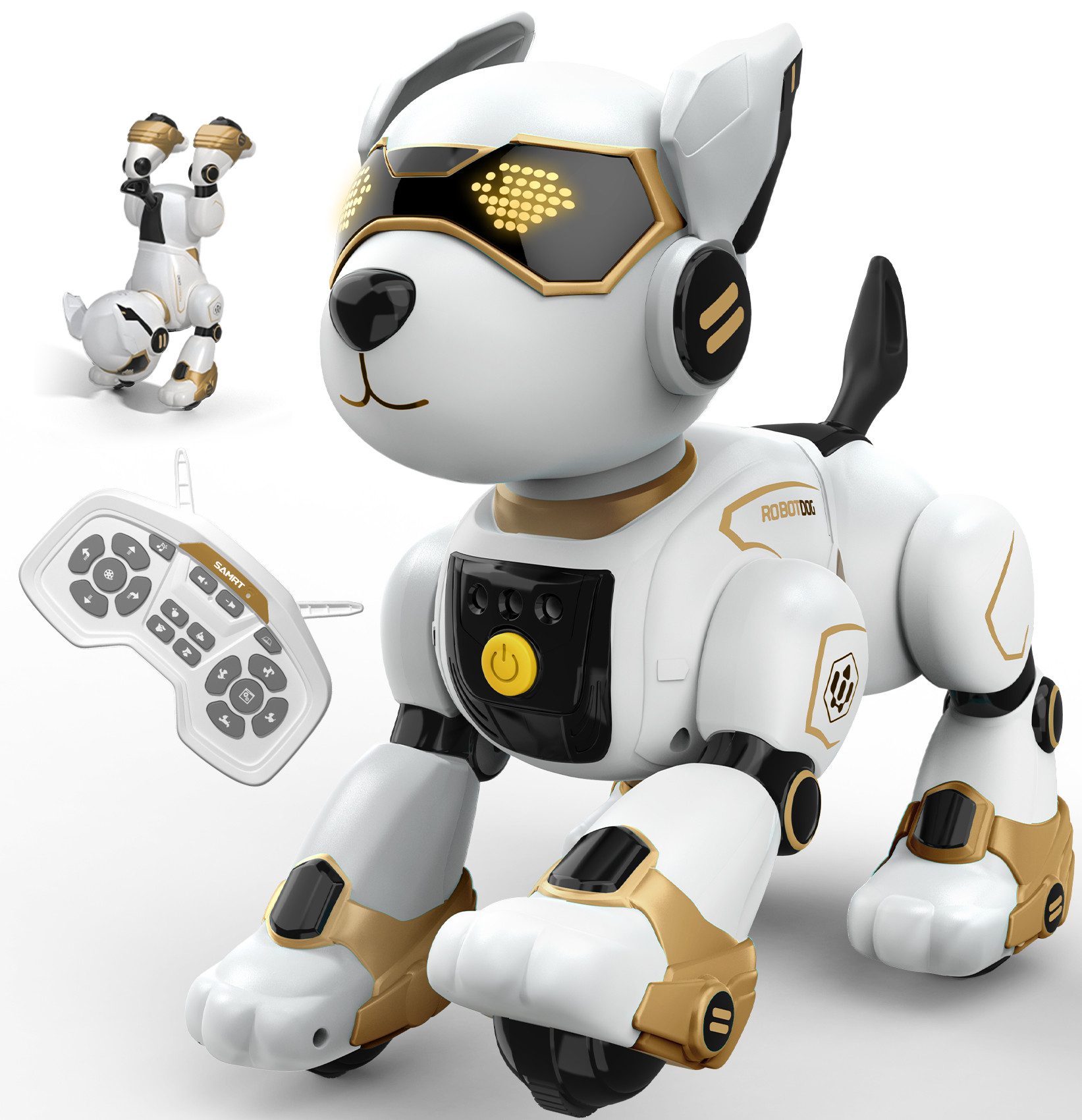 Fanttik RC-Roboter Роботы Hund Kinder Puzzle Игрушки Festival Geschenk (Programmierbarer Роботыhund mit Sprachbefehle,Fernbedienung, Berührungssensor), Роботыhund Игрушки ab 3 Jahre mit Wiederaufladbarer Batterie